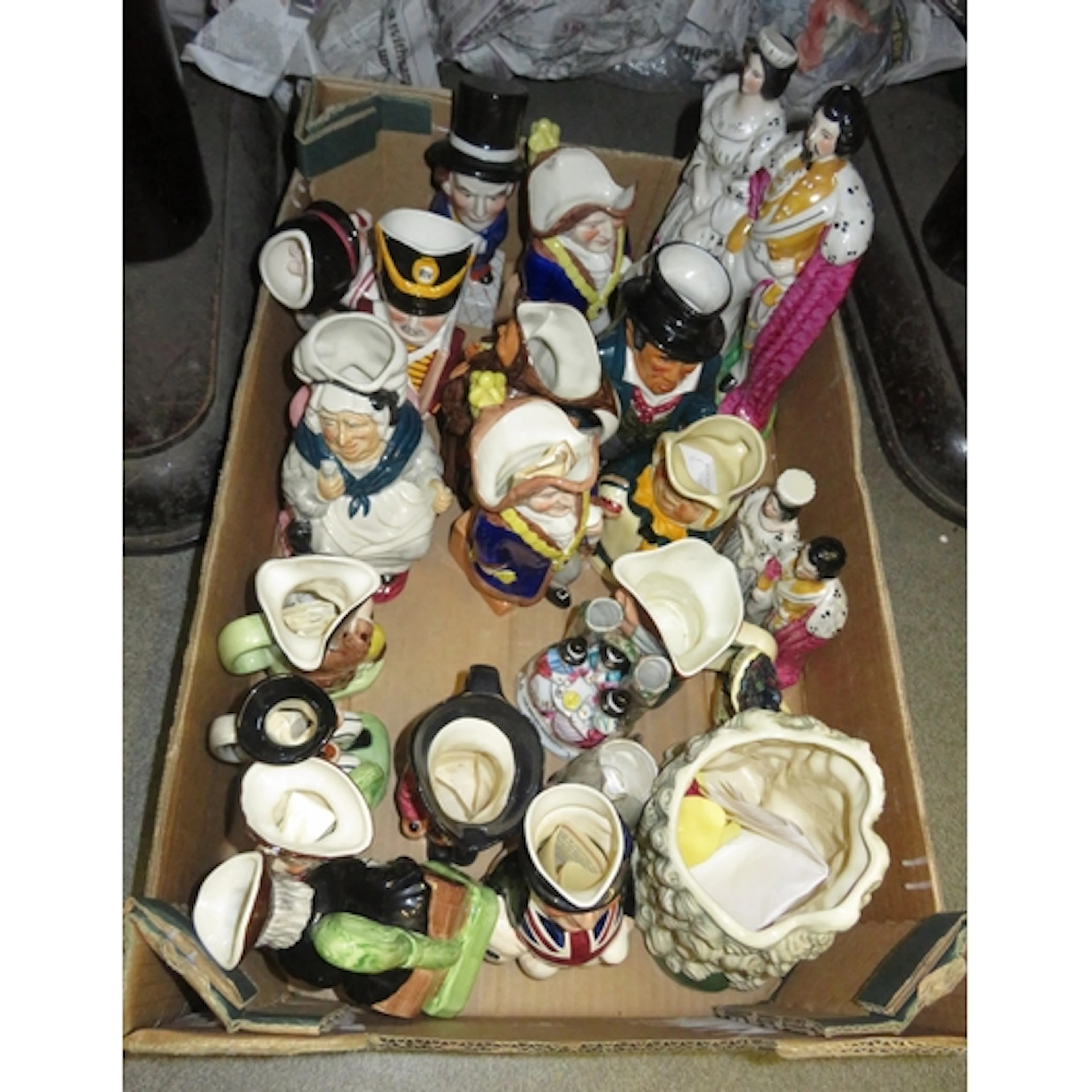 Collection of Roy Kirkham Staffordshire Pottery toby jugs, o...