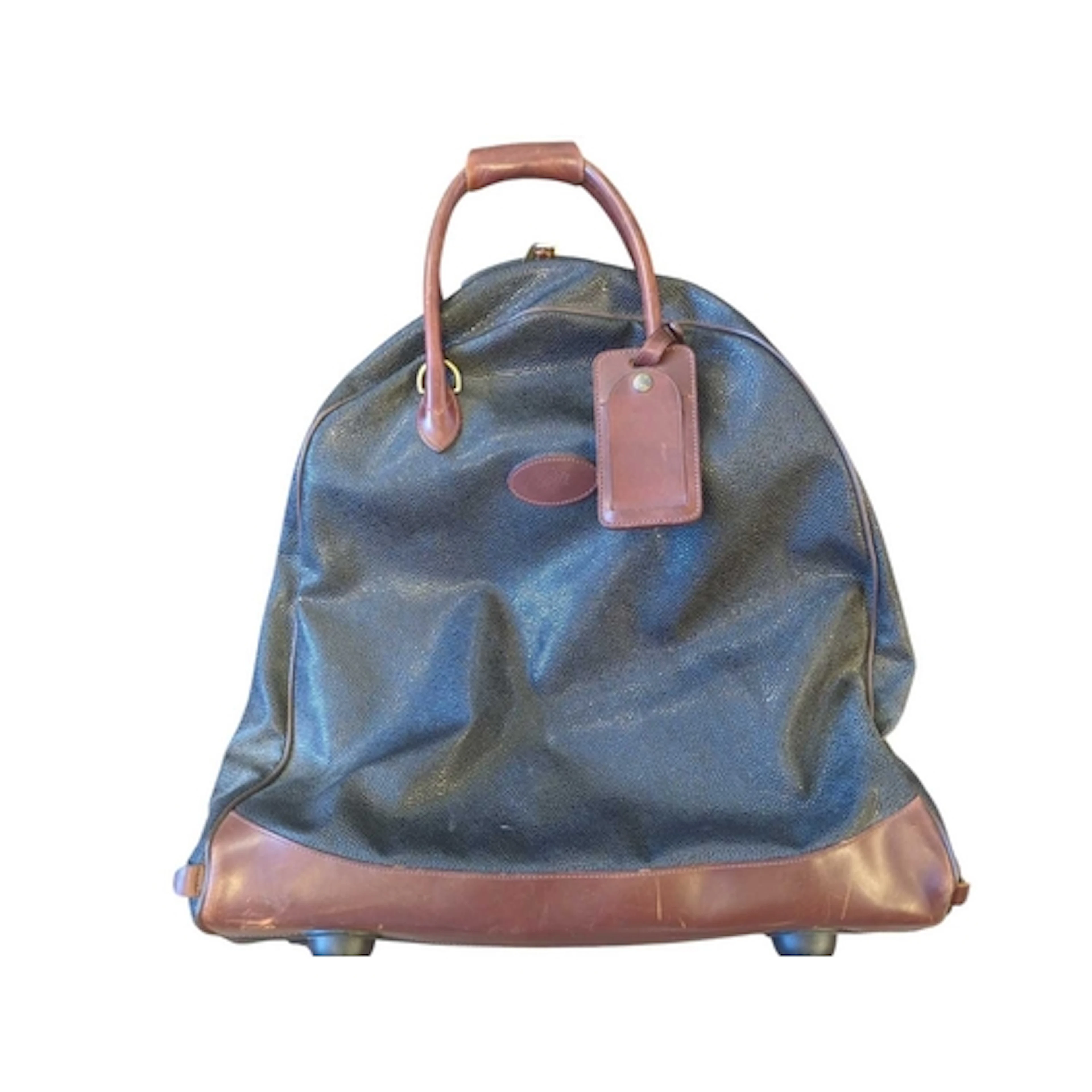 Vintage Mulberry wheeled weekend / travel bag - leather. Fea...