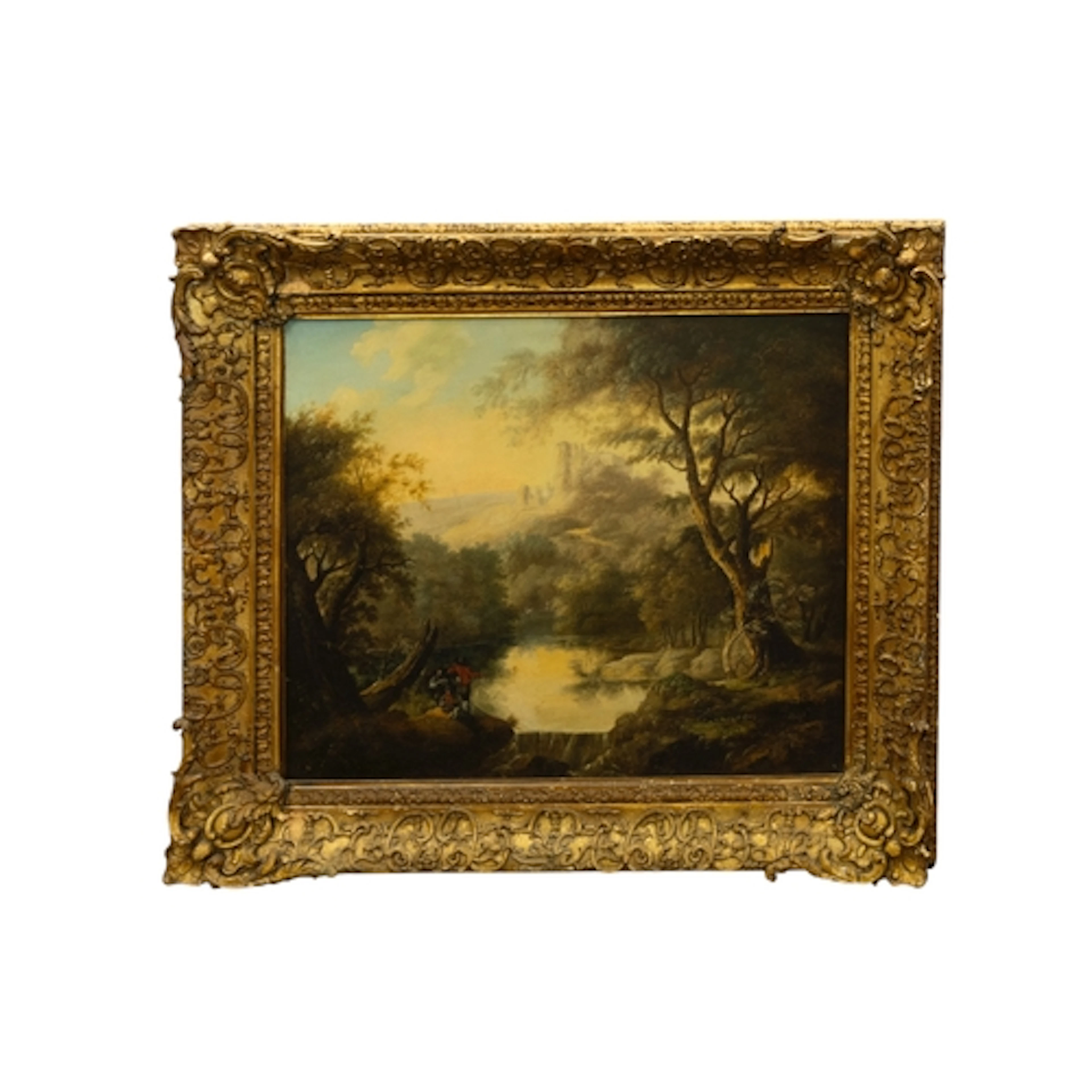 ITALIAN SCHOOL, 19TH CENTURY OIL PAINTING ON RE-LINED CANVAS...