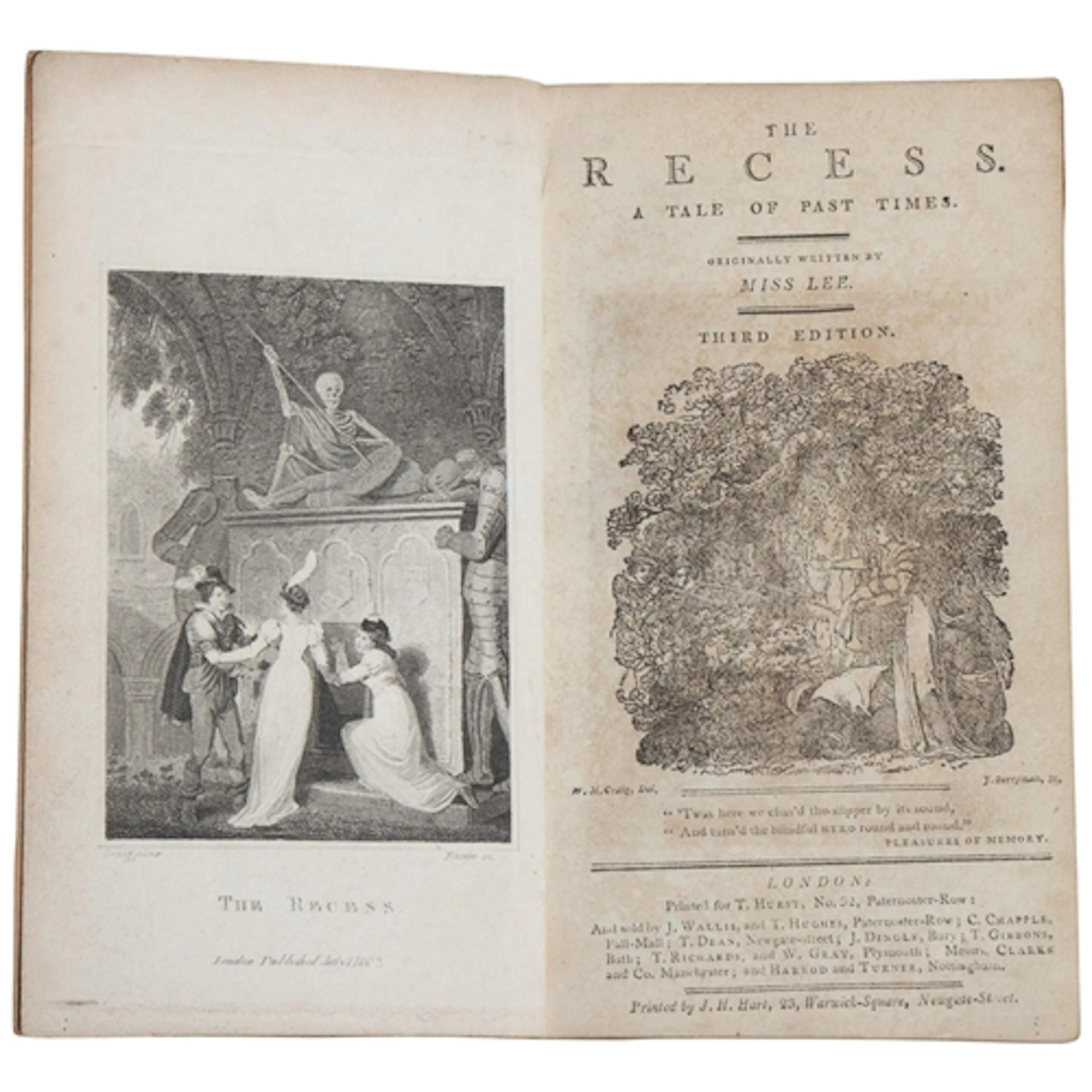 The Recess, A Tale of Past Times, Miss (Sophia) Lee, c. 1800...