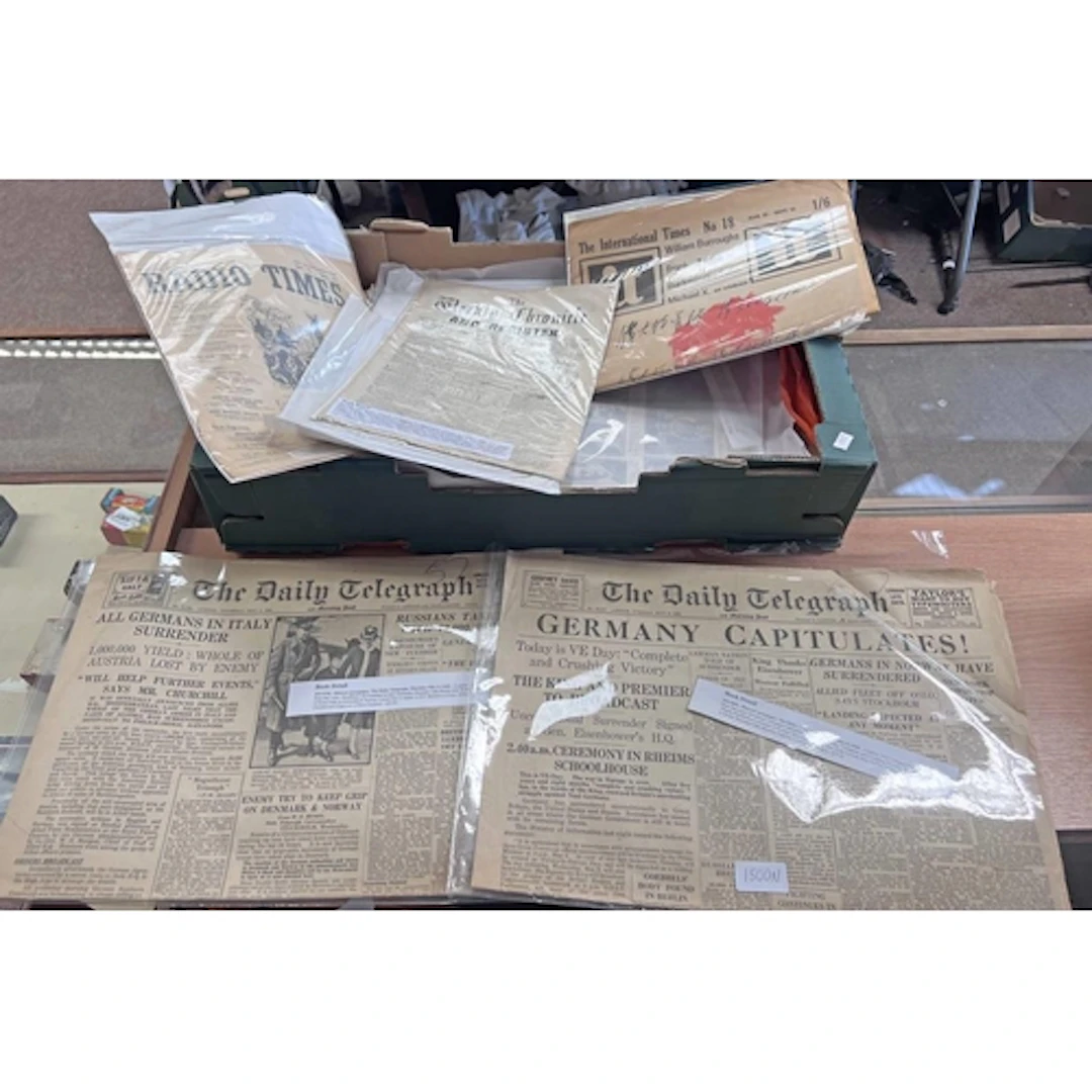 HISTORIC NEWSPAPERS RELATED TO WW2 TO INCLUDE : THURSDAY MAY...