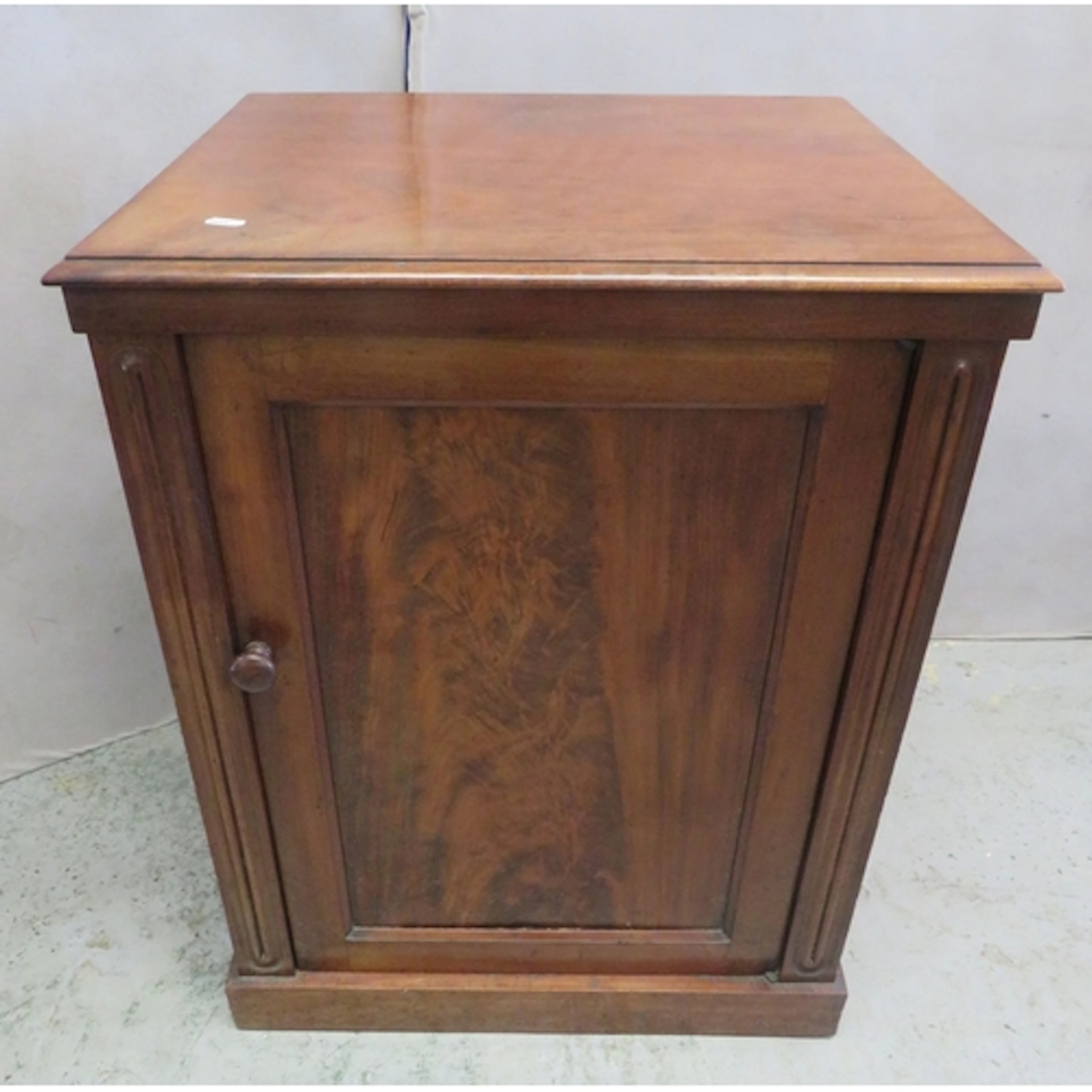 Antique Mahogany Commode with porcelain bowl, drawer with bu...