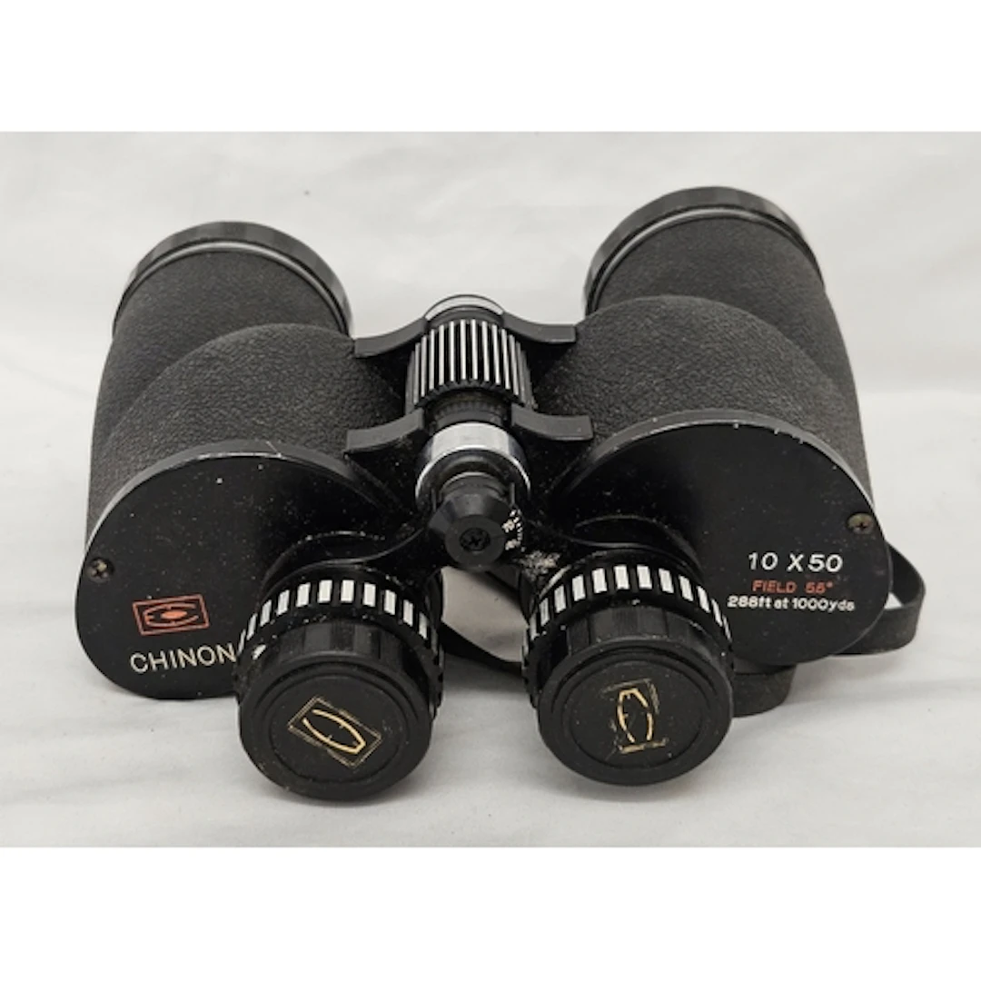 Chinon 10x50 Field Binoculars, uncases