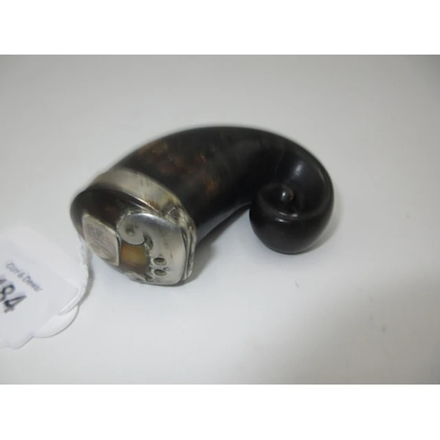 19th Century Horn Snuff Mull, 8cm