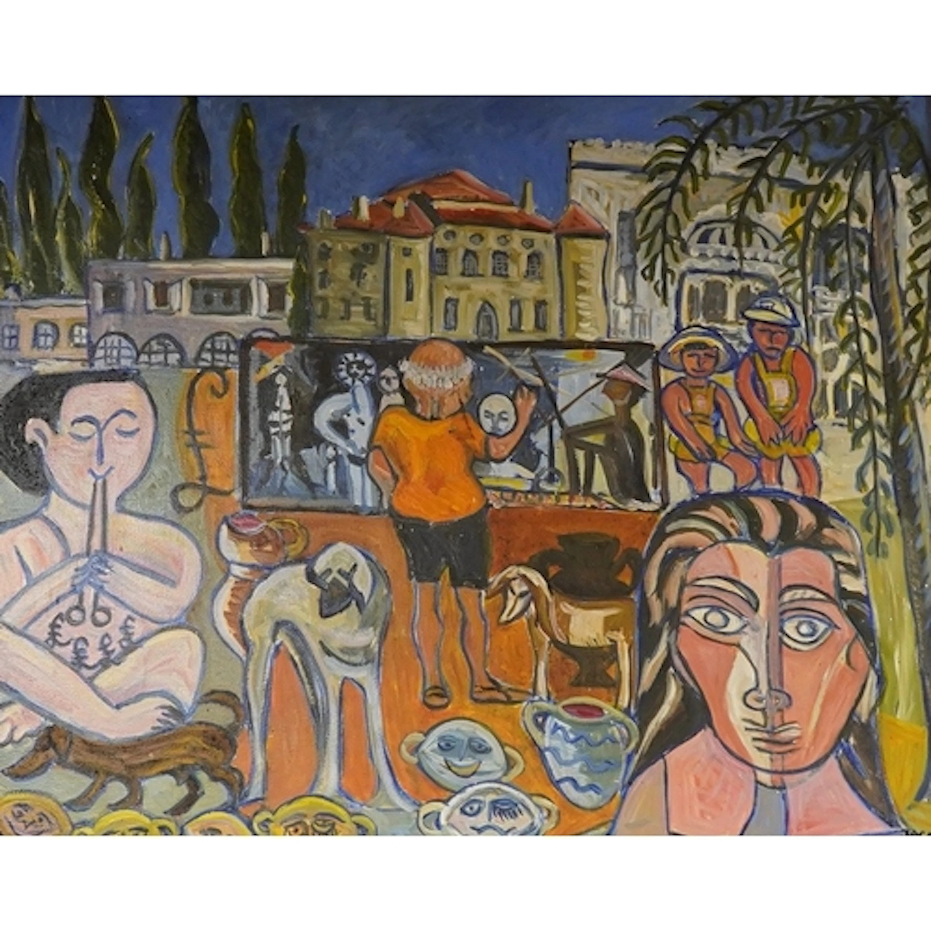 Jean Anita Carr (1910-1992), 'Picasso at Home', signed and d...