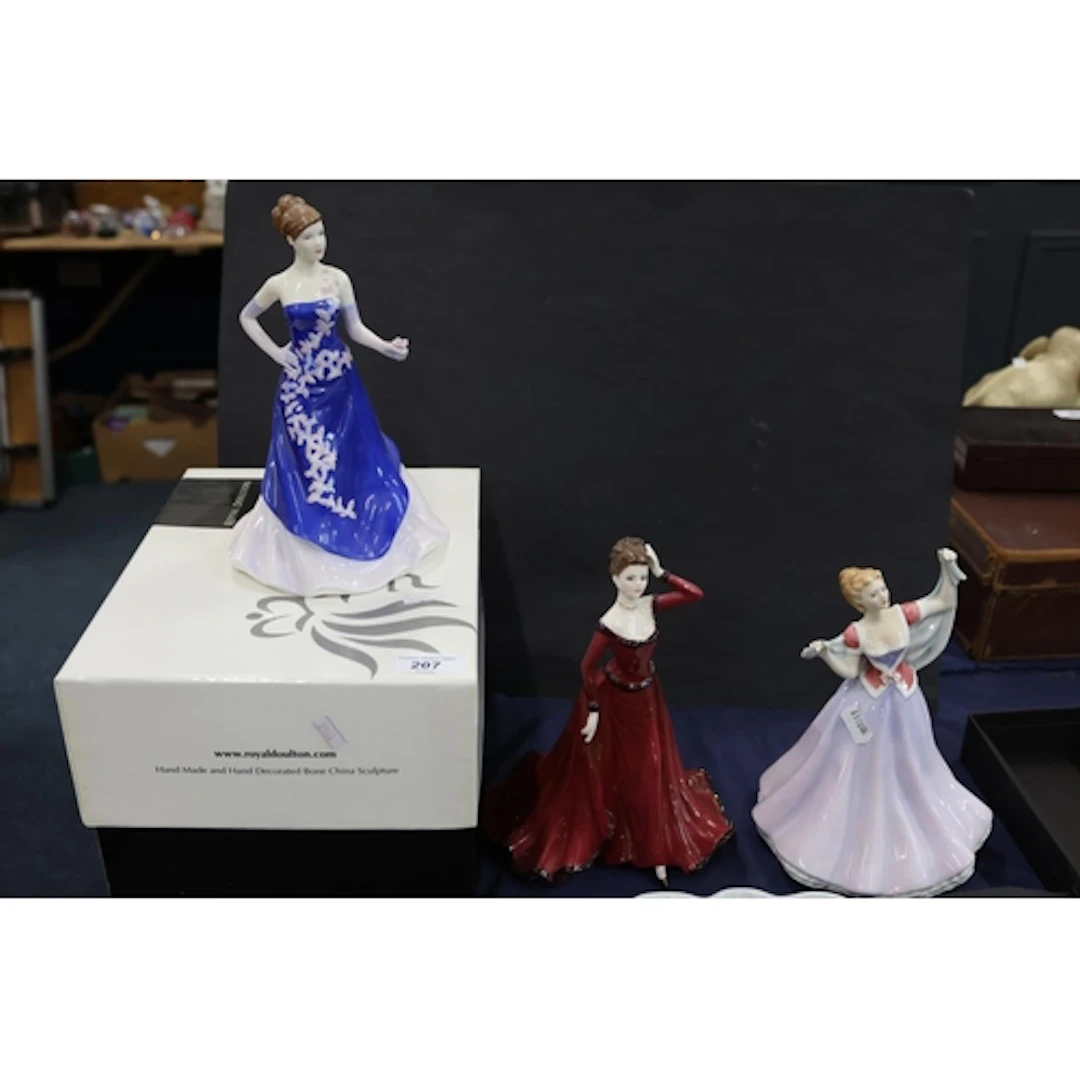 Three figurines including Royal Doulton Happy Birthday 2006,...