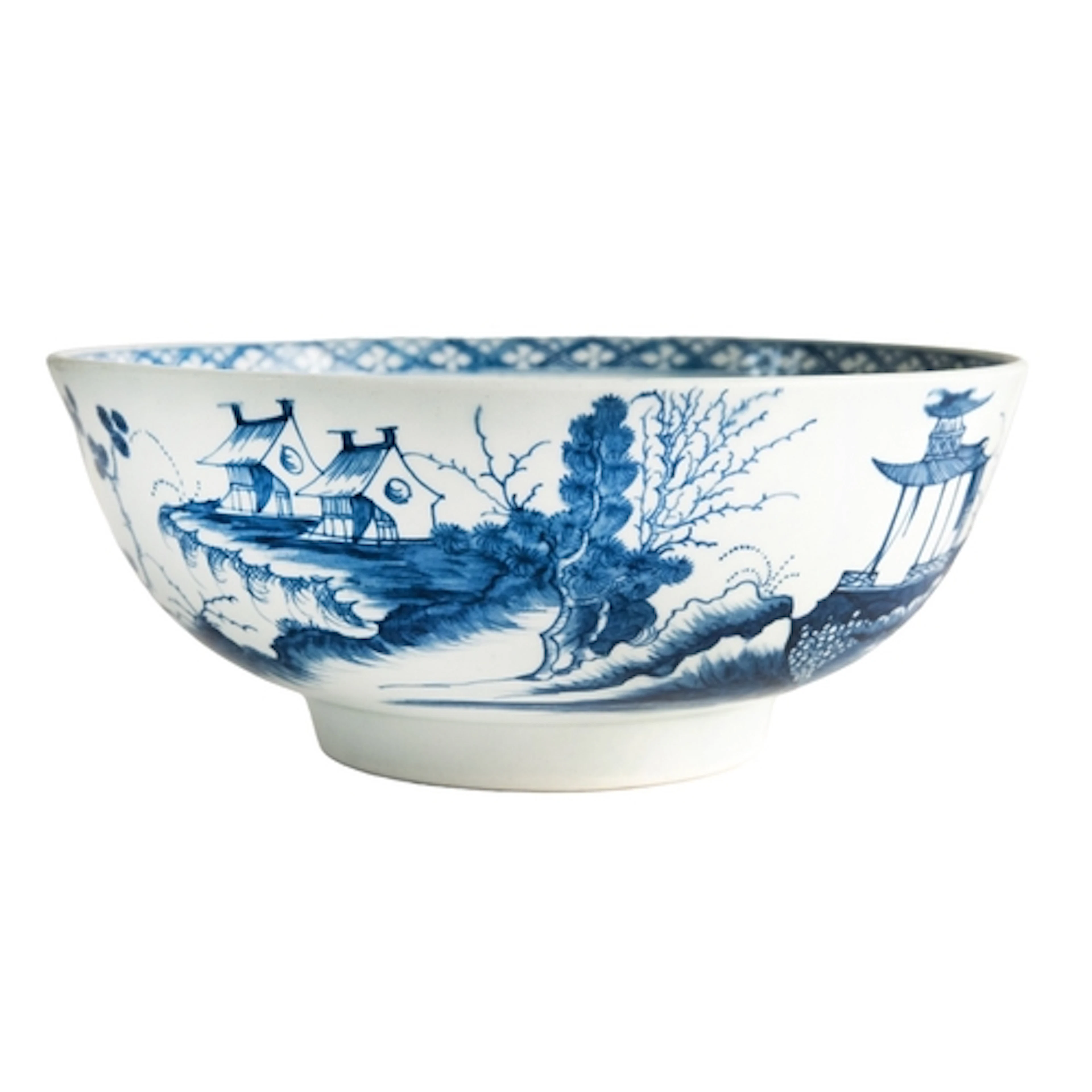 A First Period Worcester blue and white bowl, circa 1770 pai...