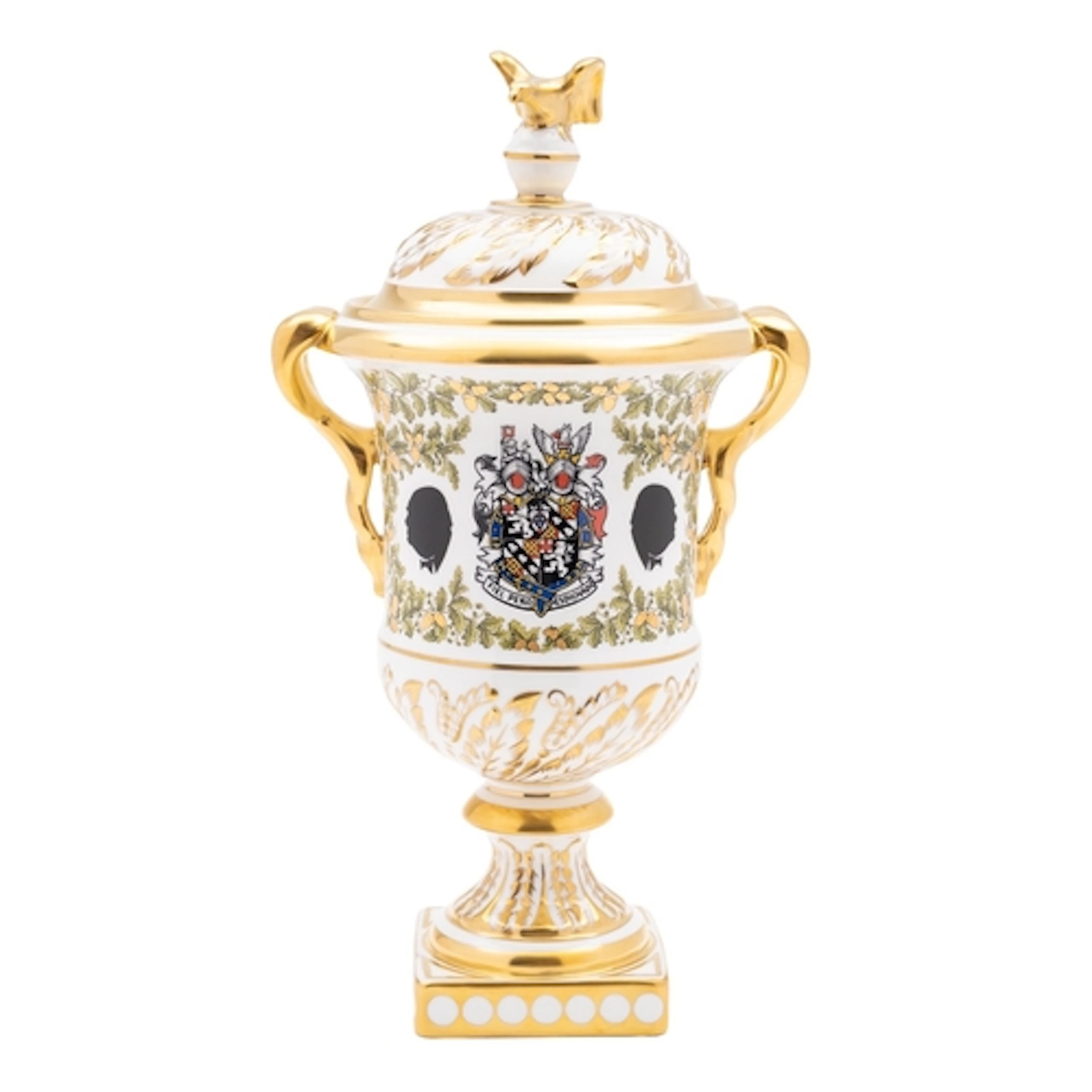 A Coalport limited edition Sir Winston Churchill vase and co...