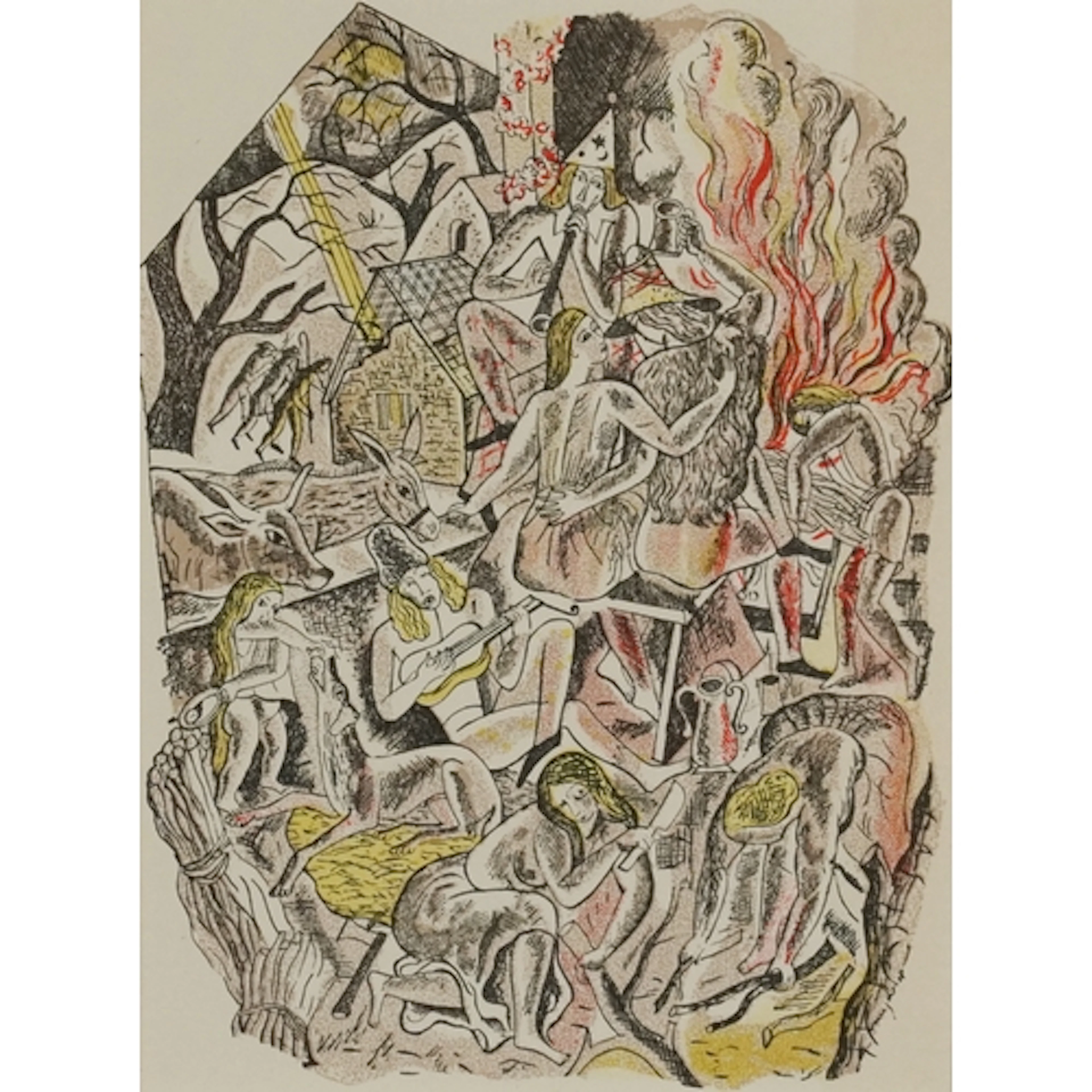 David Jones - Winter Solstice, 20th century coloured engravi...