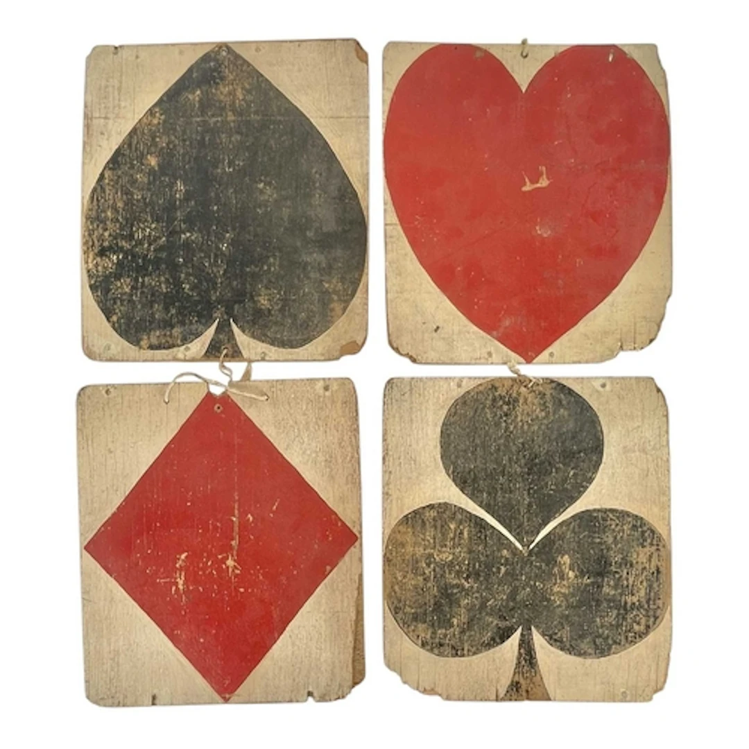 A set of four vintage 20th century fairground or magicians' ...