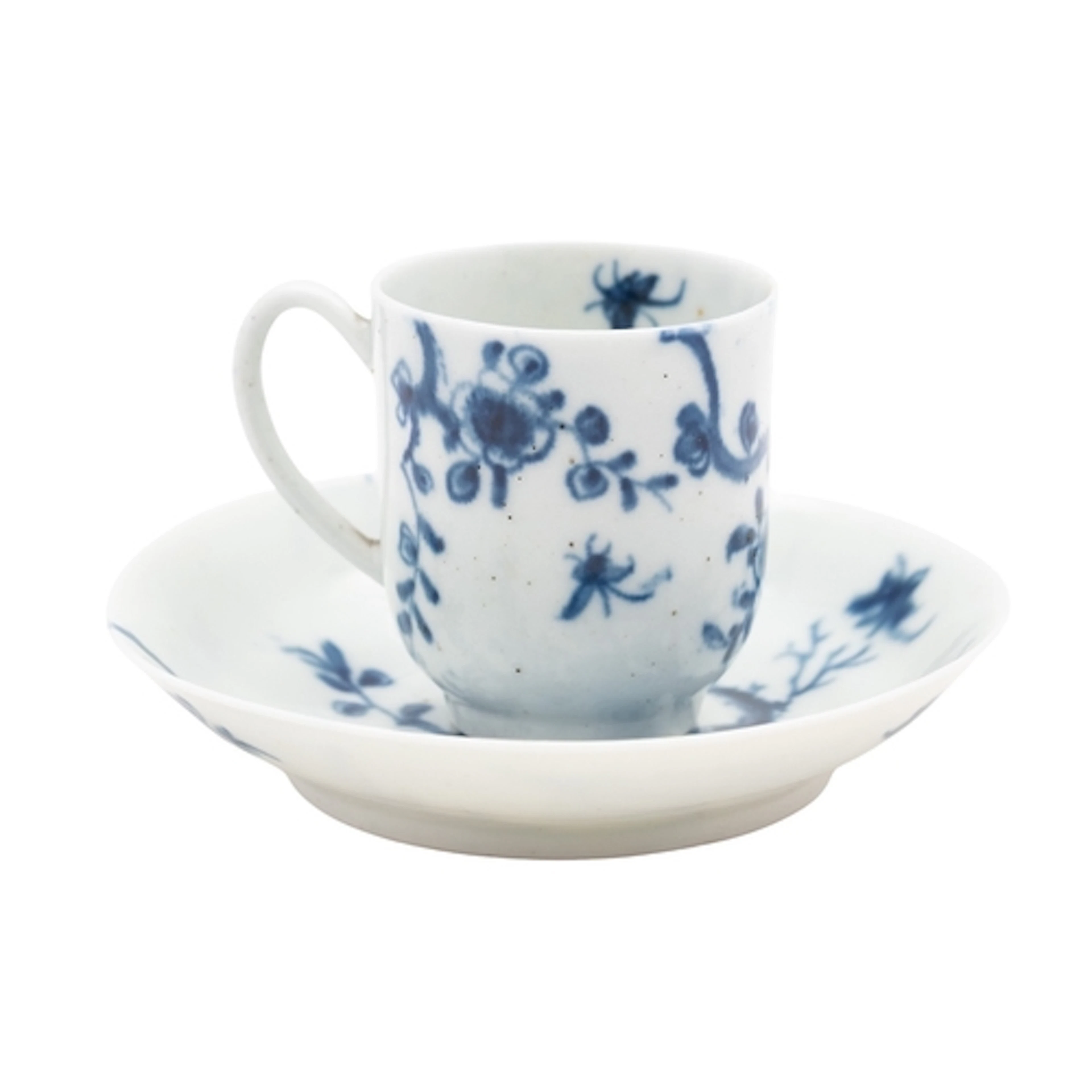 An early First Period Worcester blue and white miniature or ...