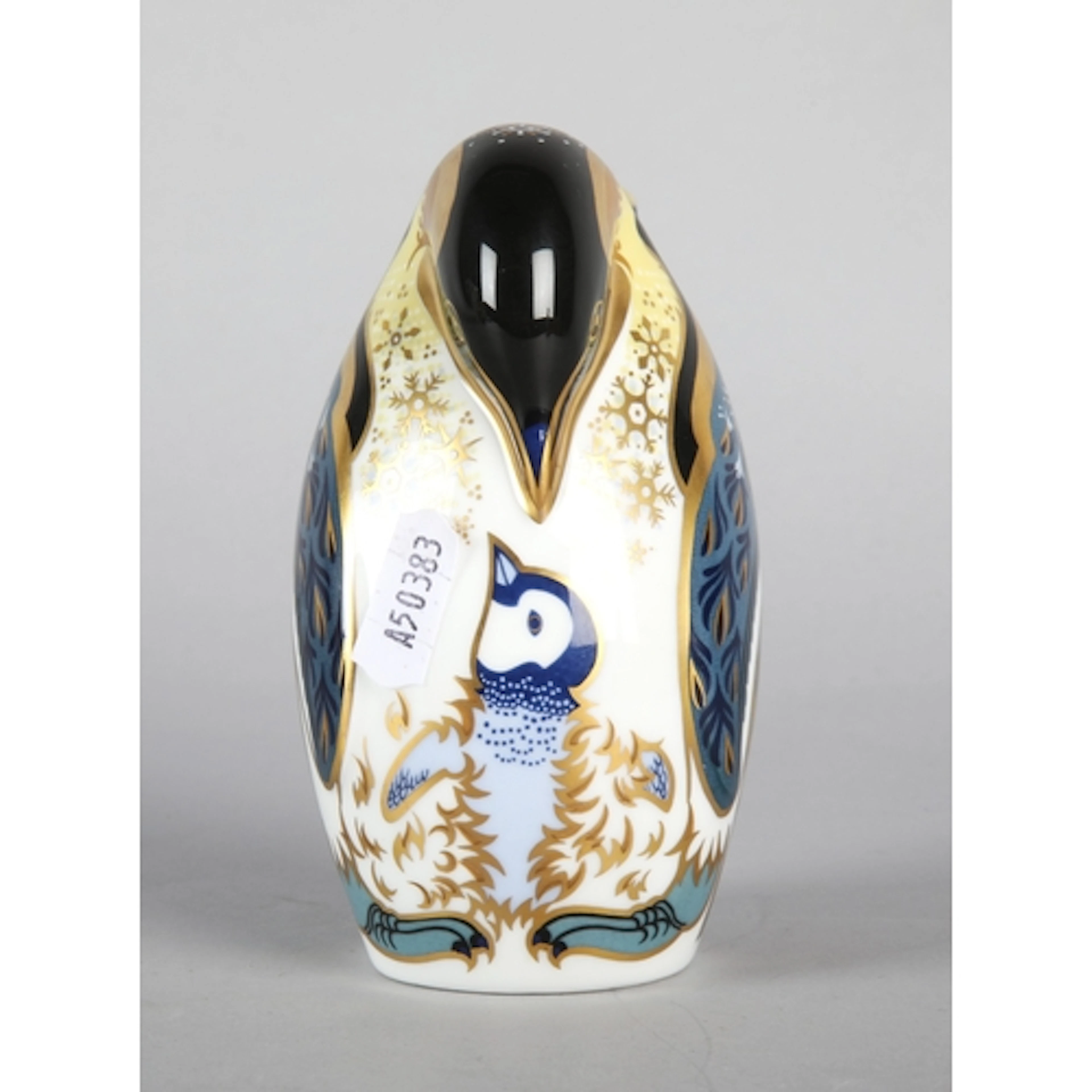 Royal Crown Derby Penguin and Chick paperweight, 12cm