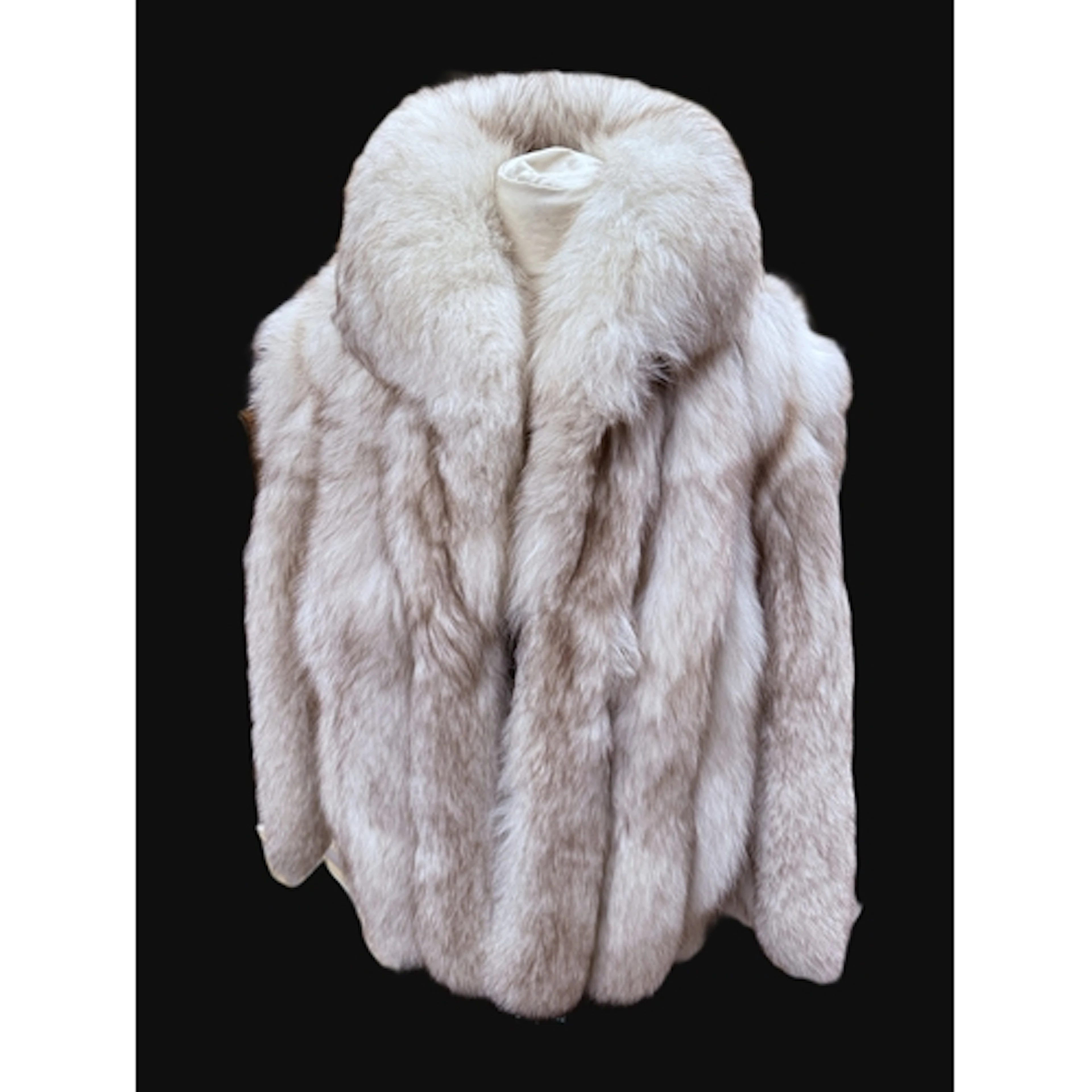 A vintage blue fox fur jacket, James Smith Furriers, Hanley,...