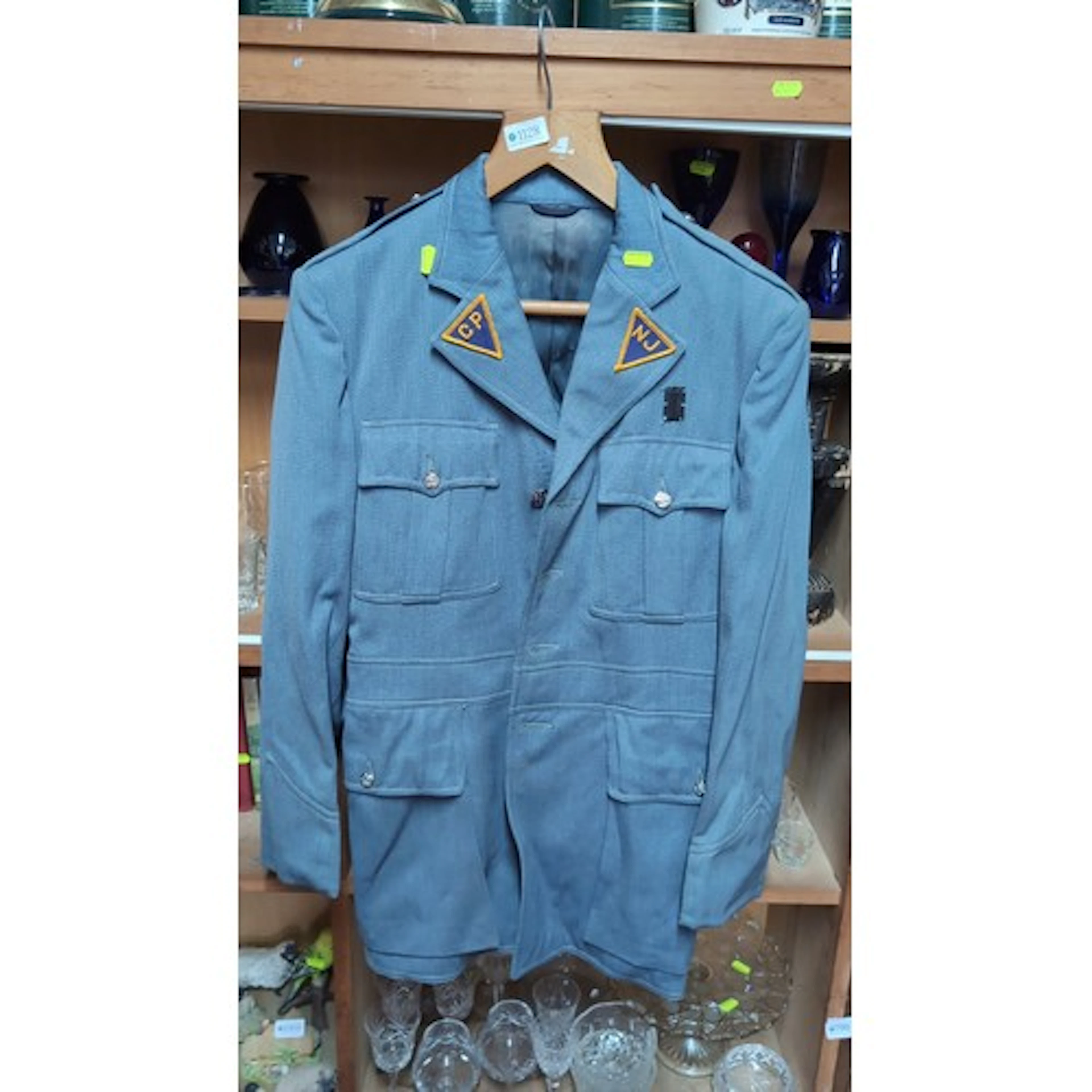 1962 Vietnam era New Jersey Police blue wool uniform coat, K...
