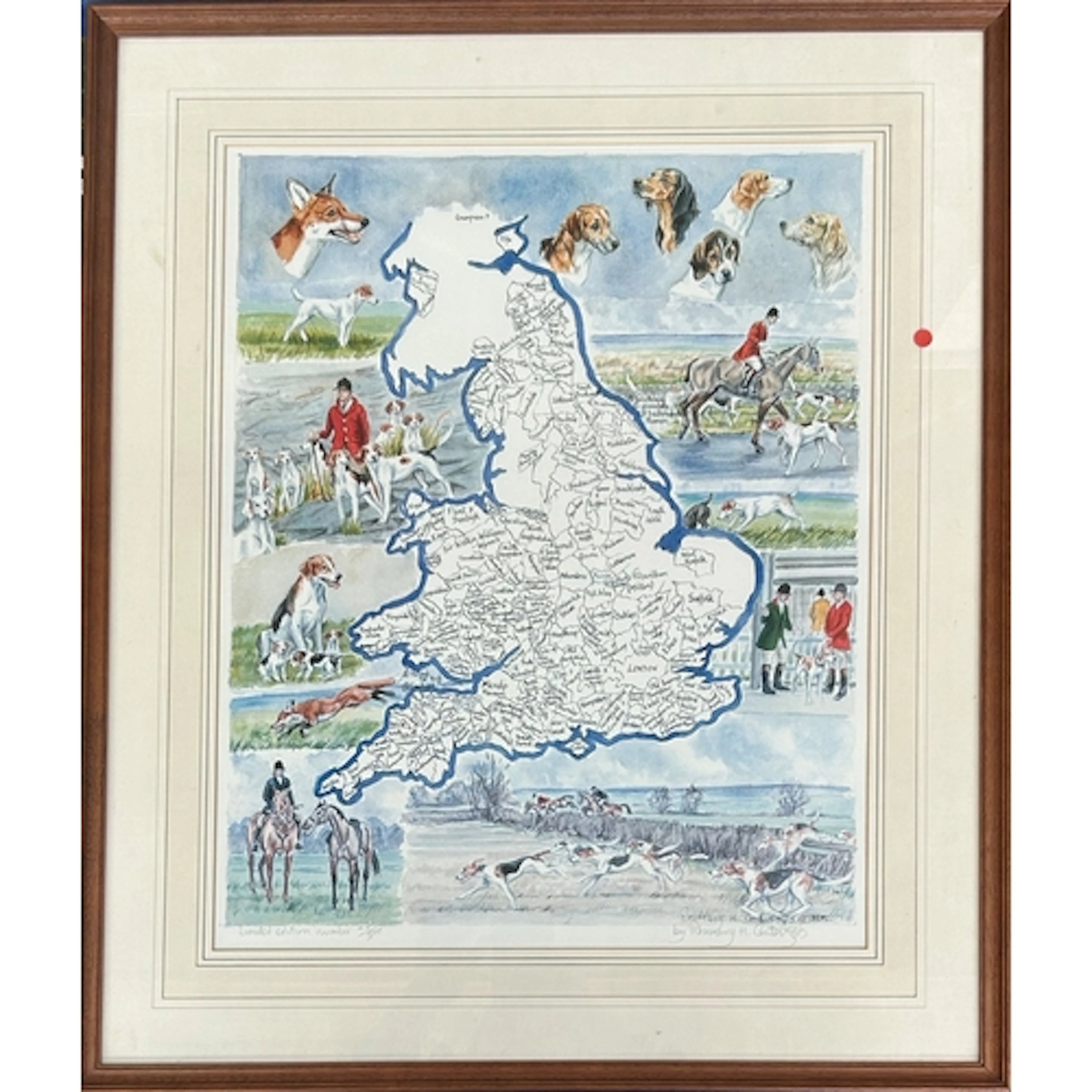Rosemary H Coates, A map of English and Welsh hunt countries...