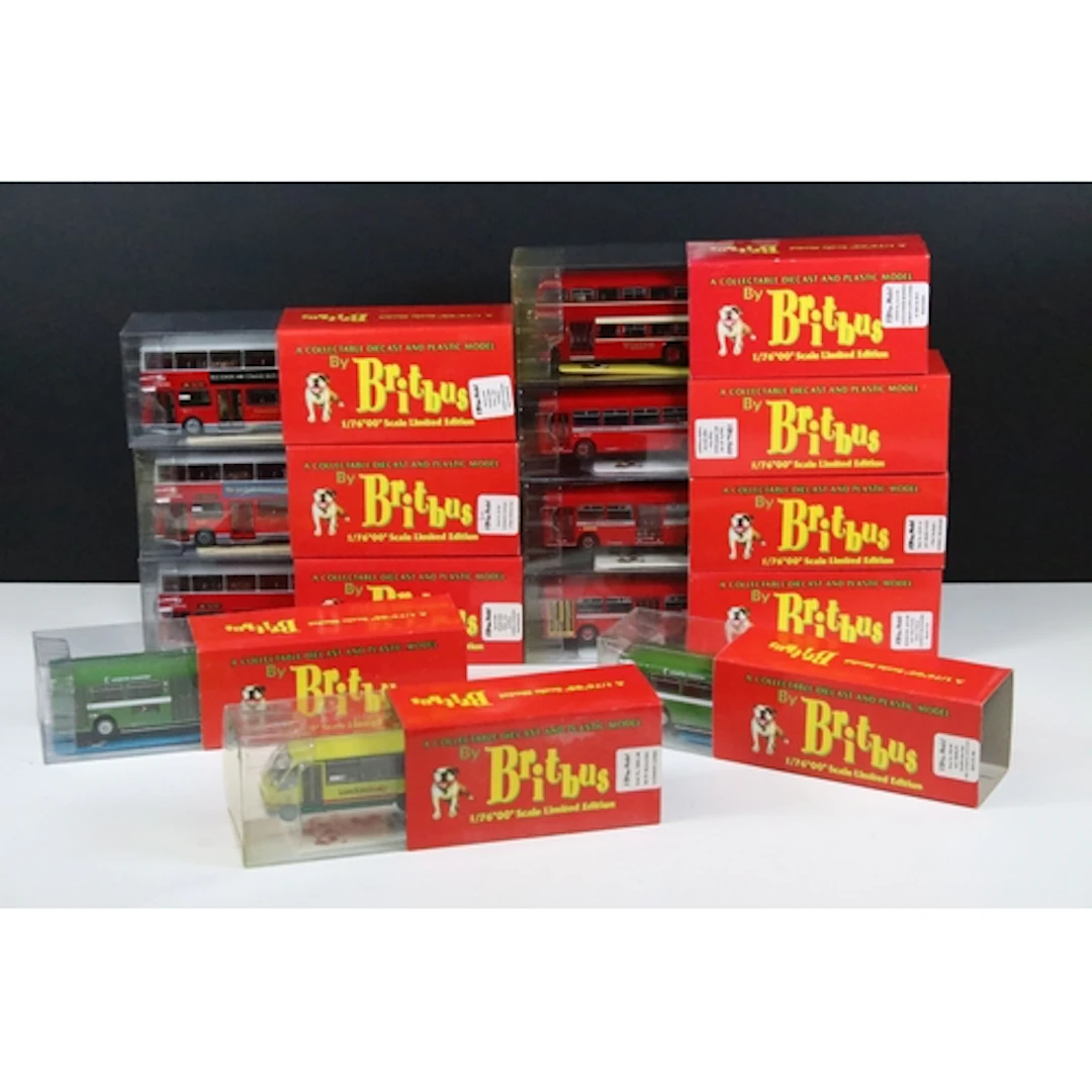 Ten boxed Britbus diecast model buses to include AS2-09 AEC ...
