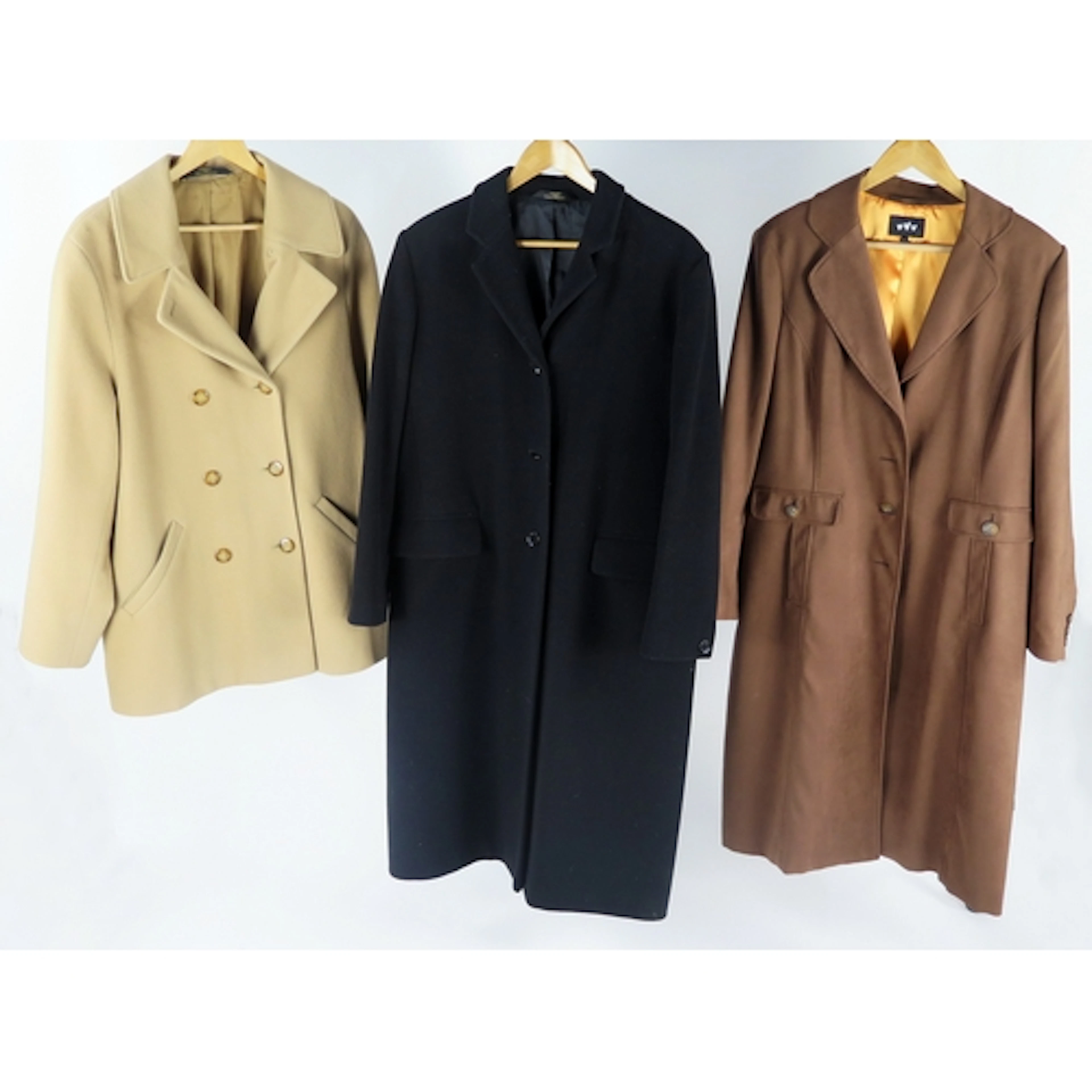 St Michael - lady's woolen peacoat in beige, c. 1980s, size ...