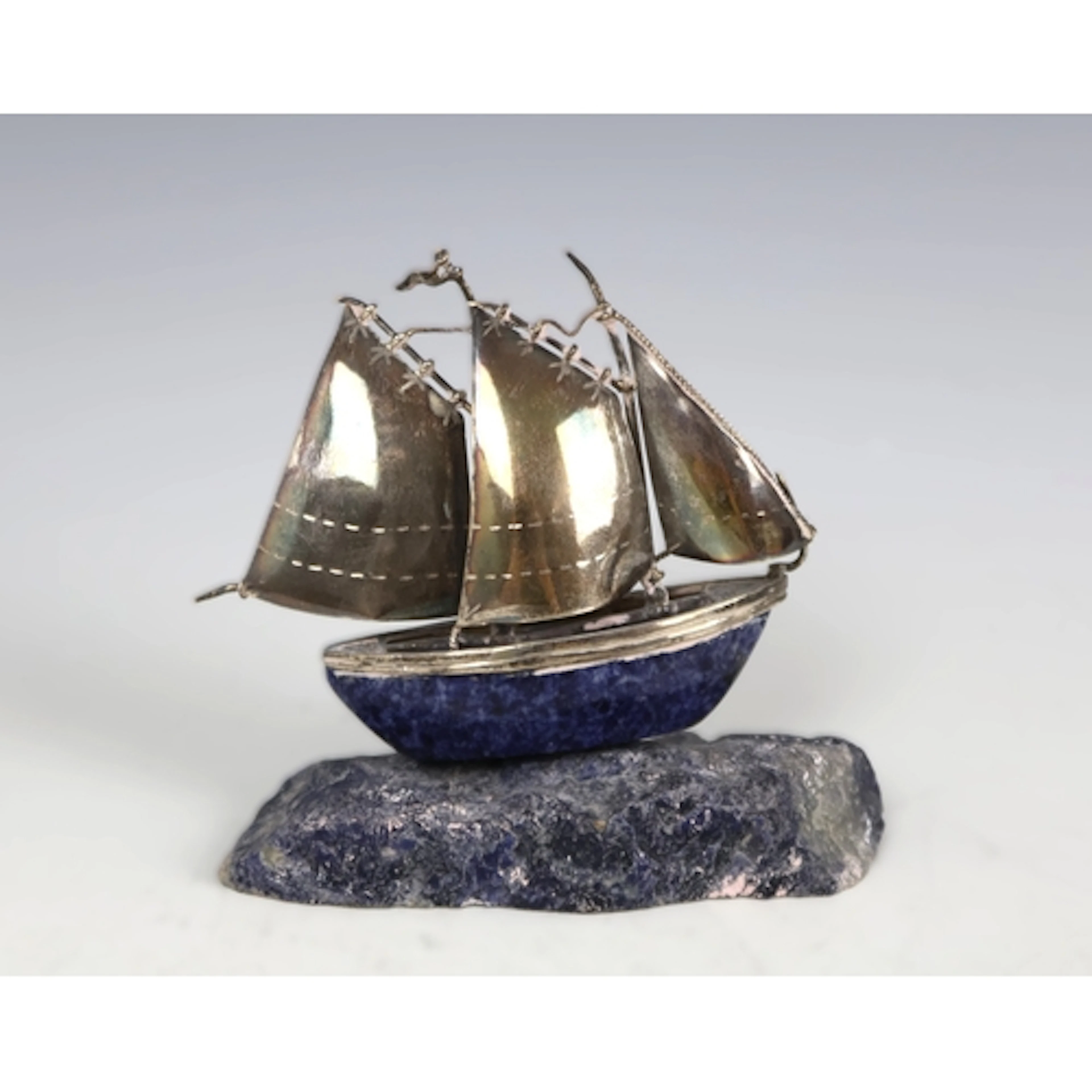 An Ilias Lalaounis '925' miniature sailing boat with a sodal...