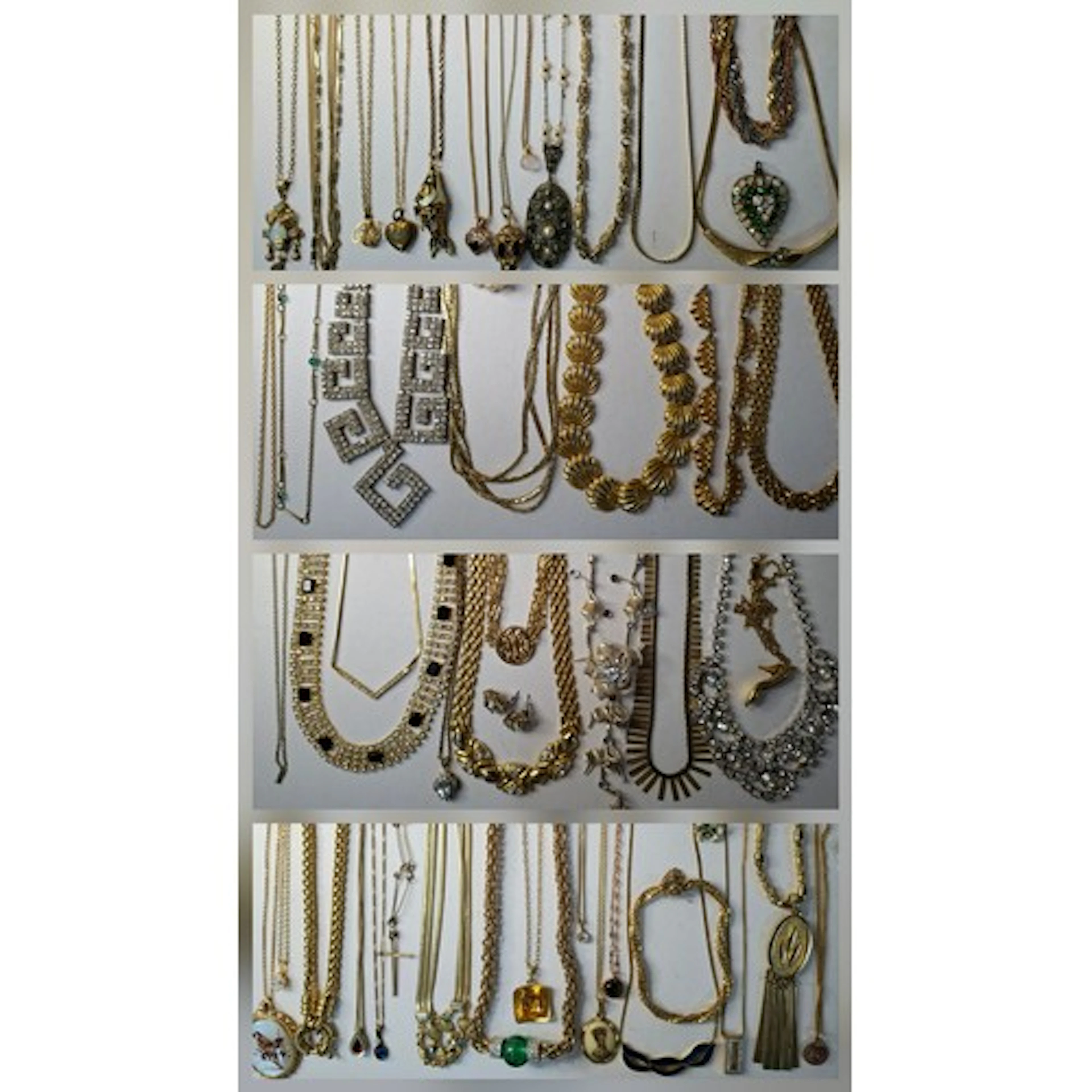 A quantity of costume jewellery, mainly 1970's-90's gold ton...