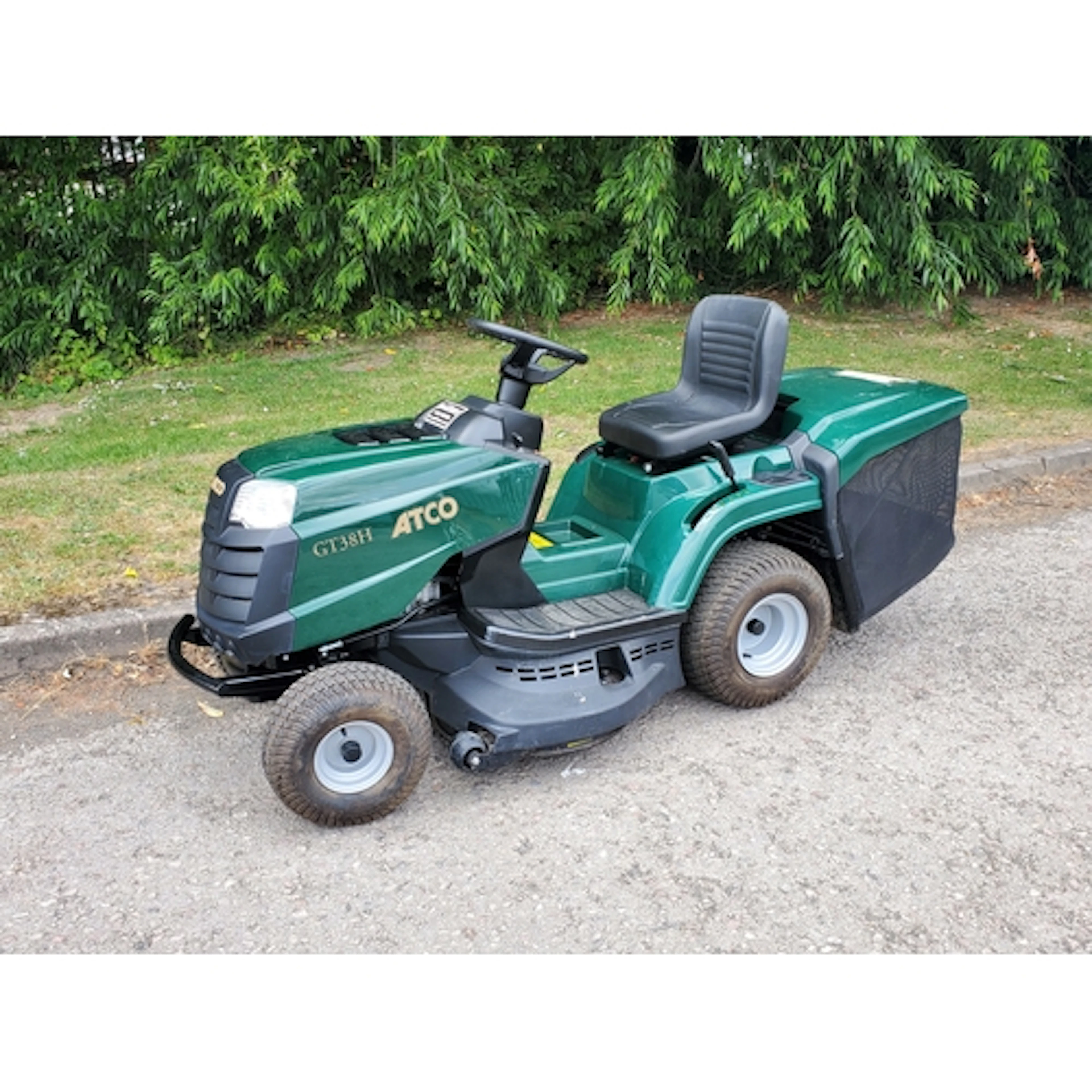 An ATCO GT38H ride on Lawnmower, serviced on 23rd June (see ...