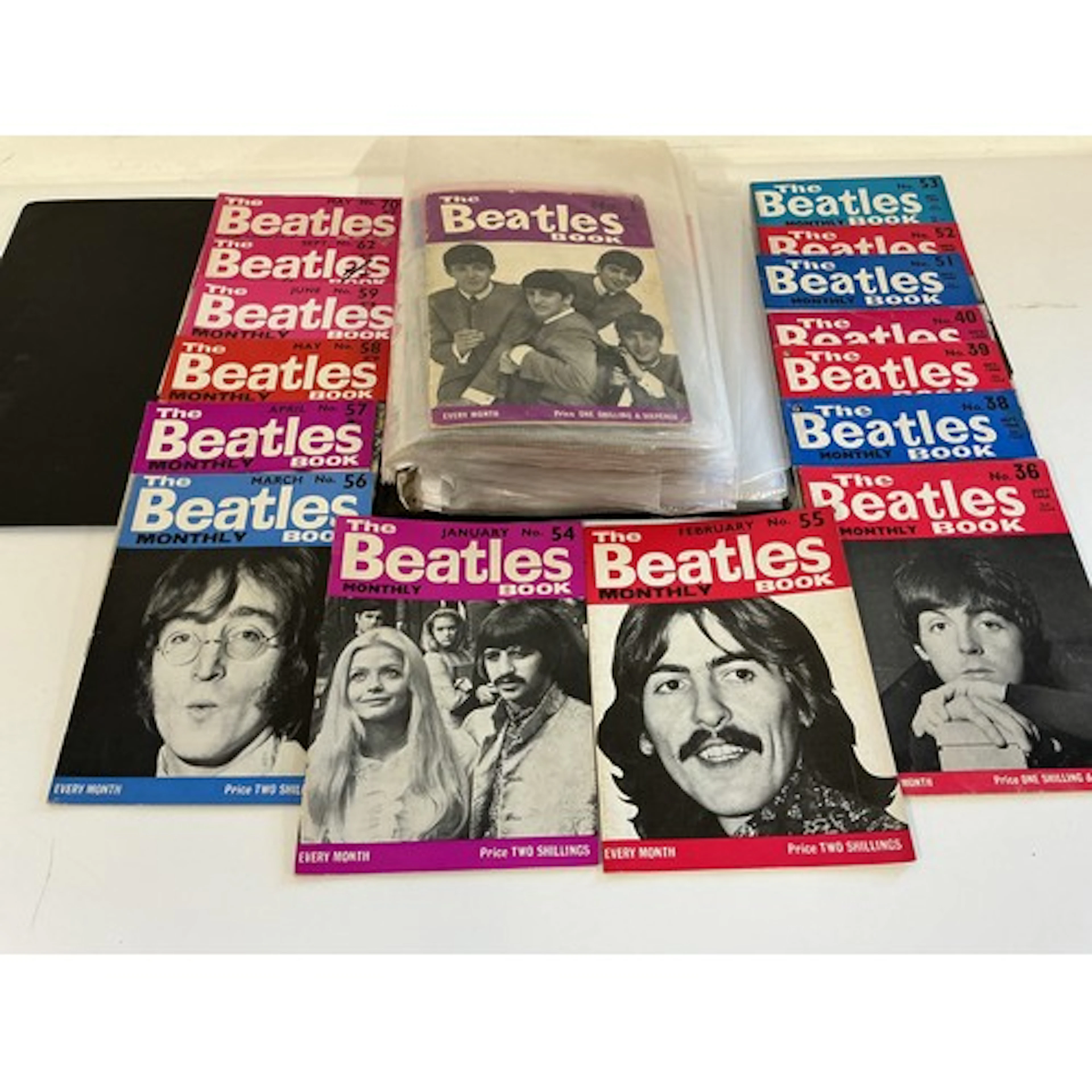 A collection of Beatles Book Monthly magazines comprising is...