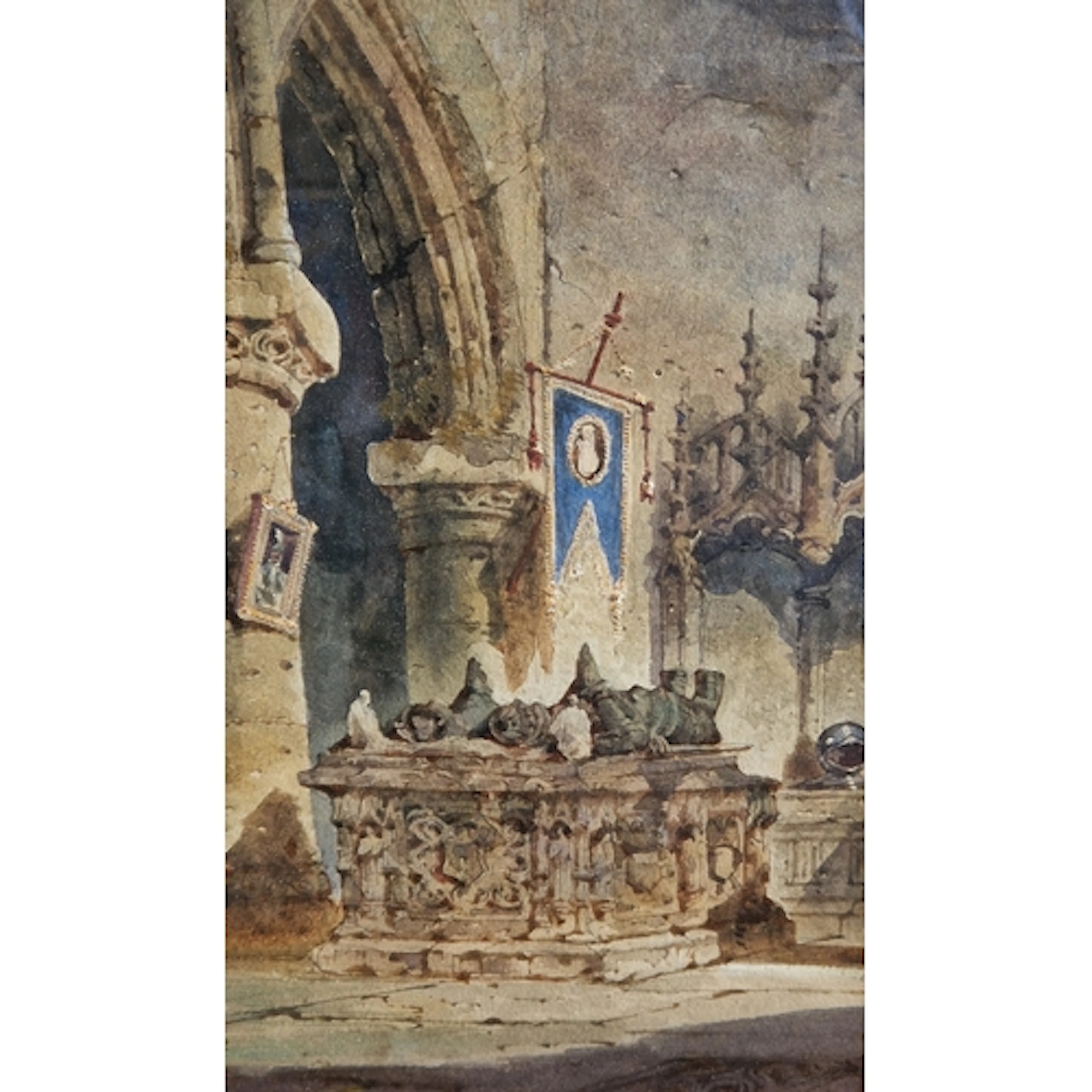 CIRCLE OF RICHARD PARKES BONINGTON. An ecclesiatical interio...