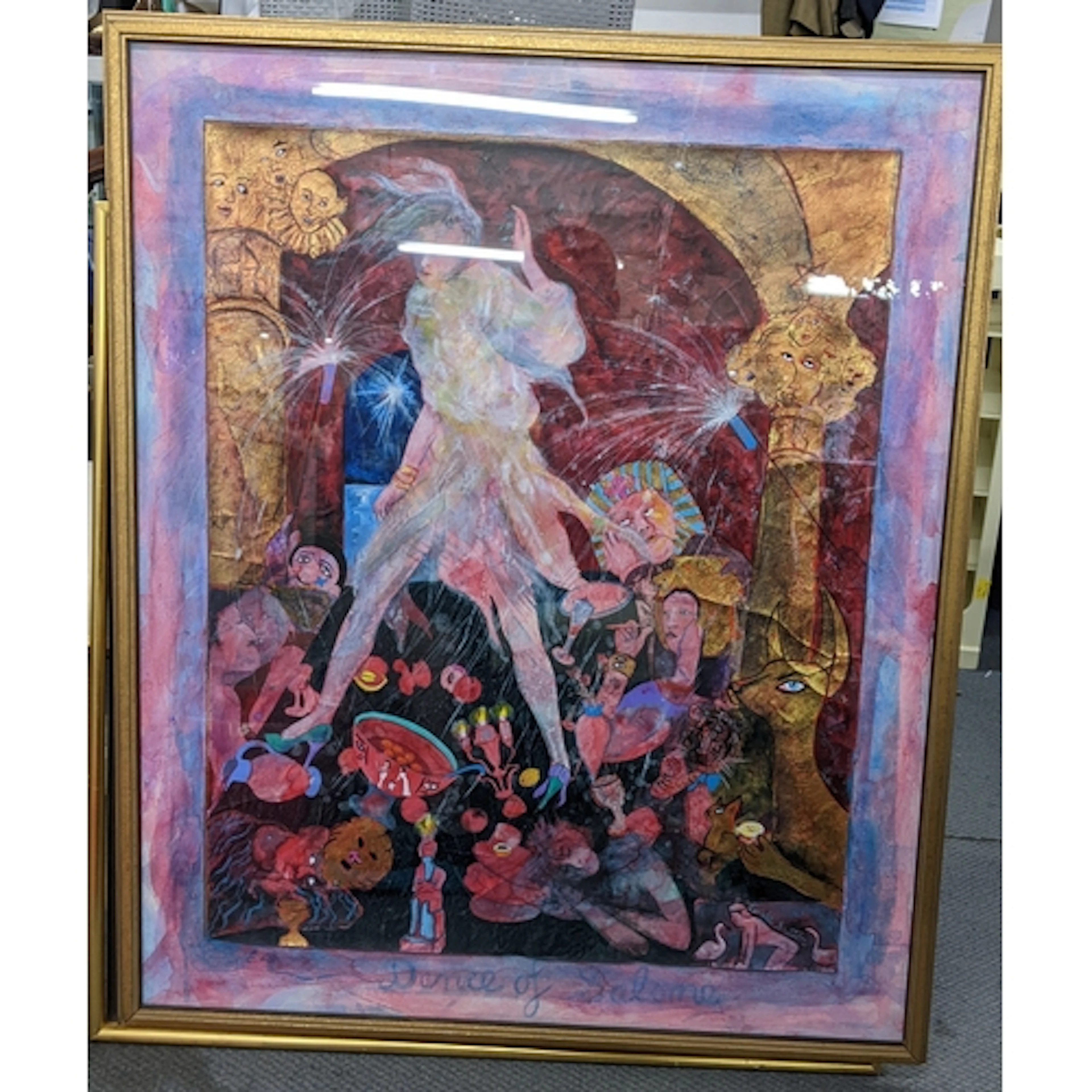 Linda Sutton - A mixed media entitled 'Dance of Salome 11', ...