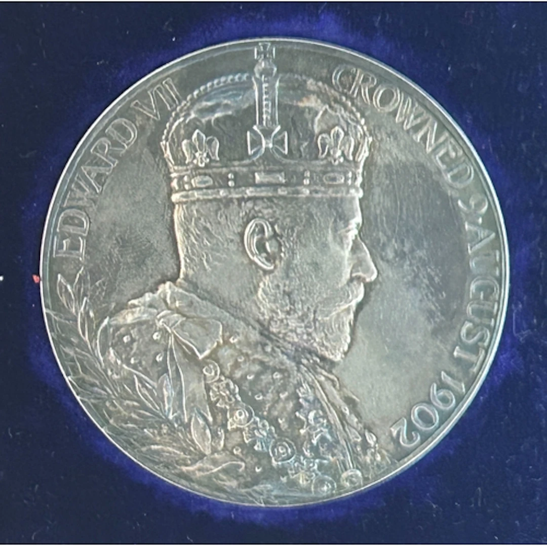The official Royal Mint Edward VII Coronation 1902 Silver me...