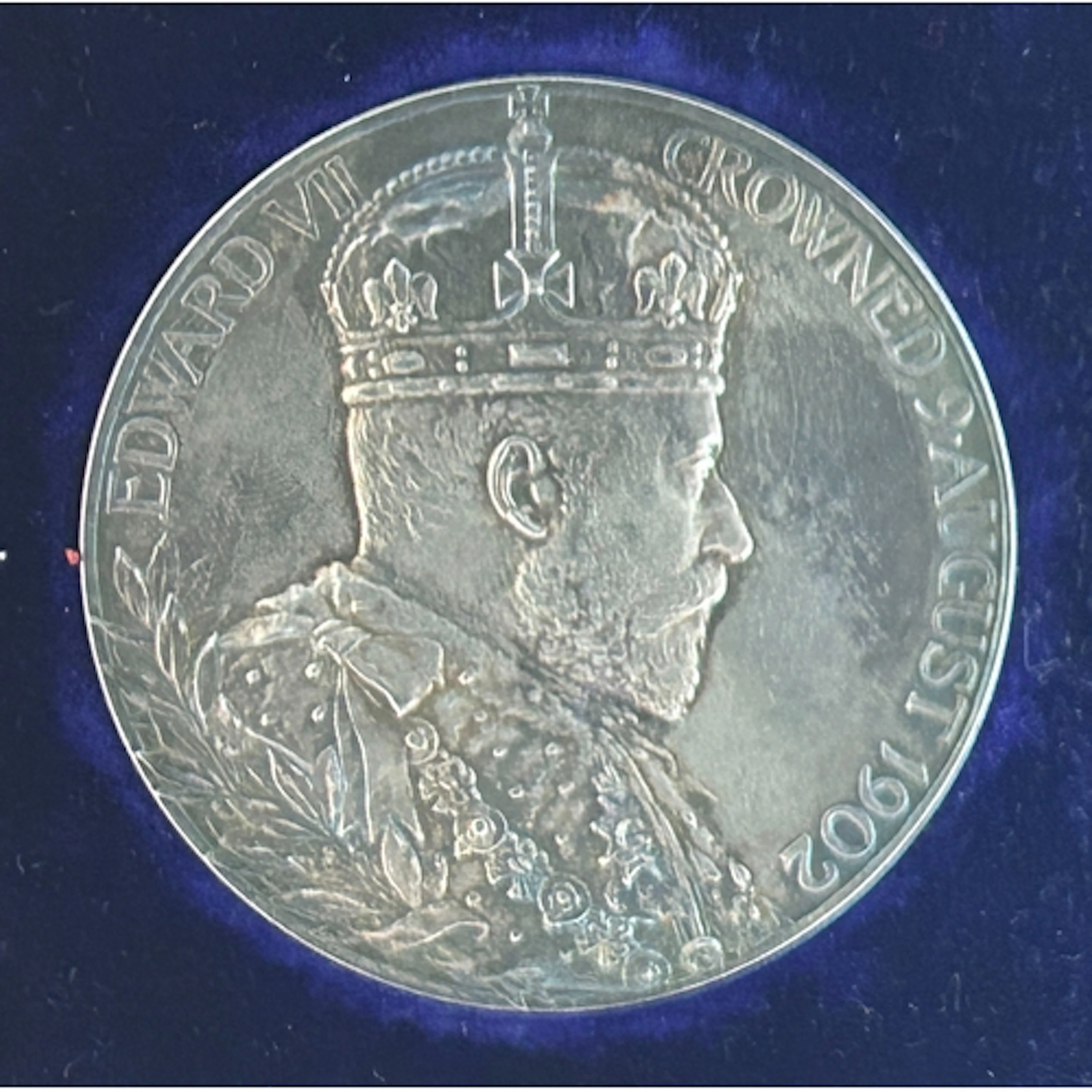The official Royal Mint Edward VII Coronation 1902 Silver me...