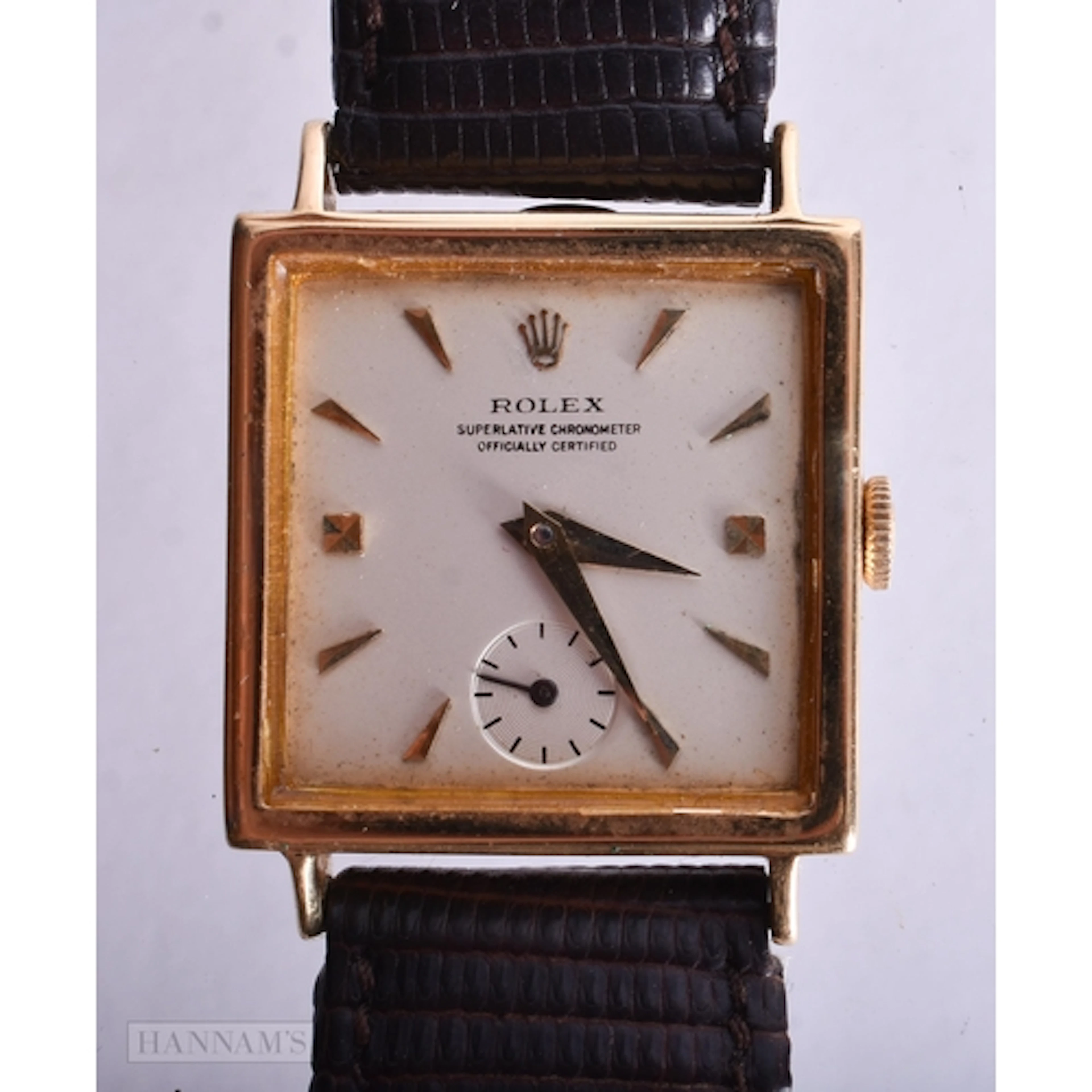An 18 Carat Gold Cased Rolex Superlative Chronometer. Worki...