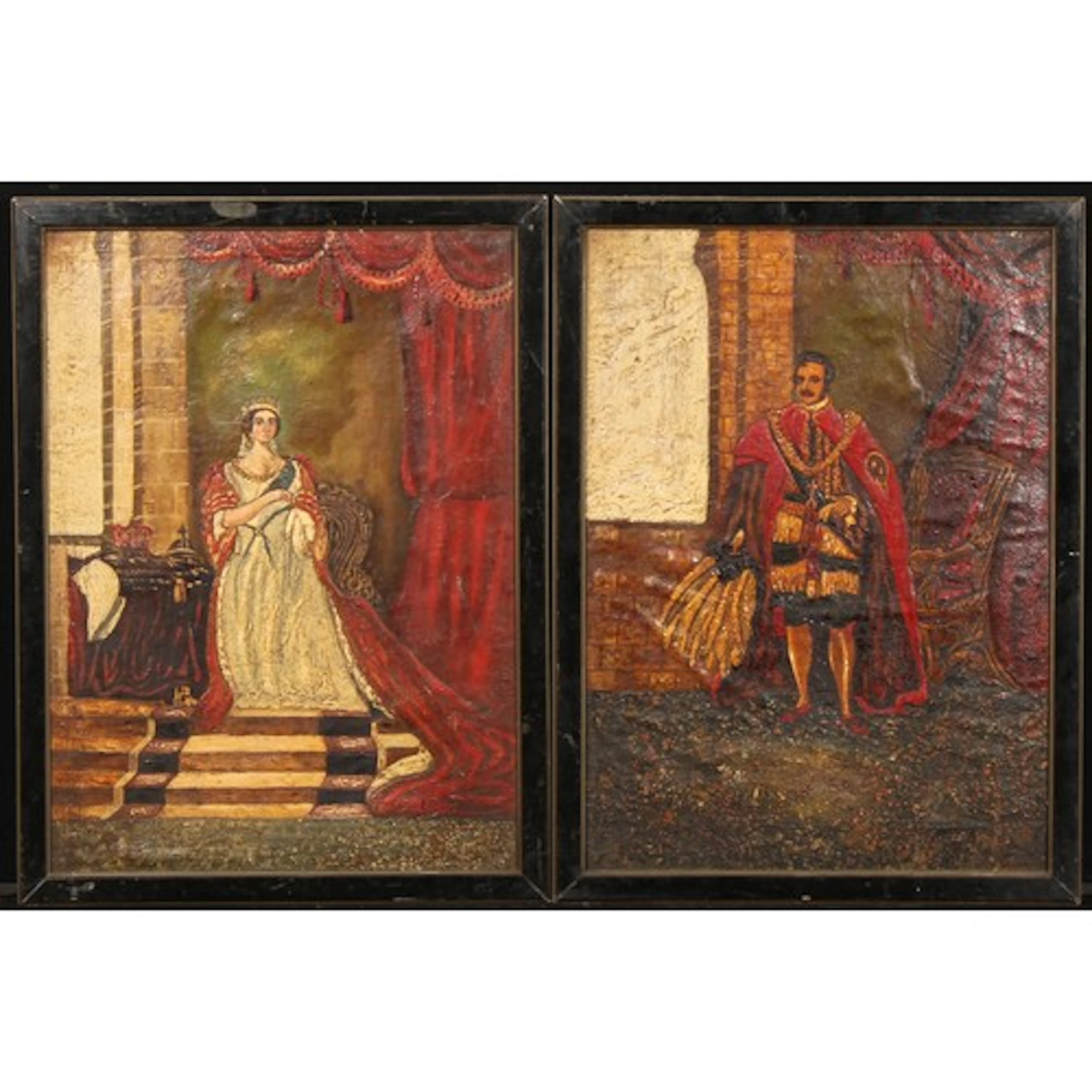British School (19th century) A pair, Queen Victoria and Pr...