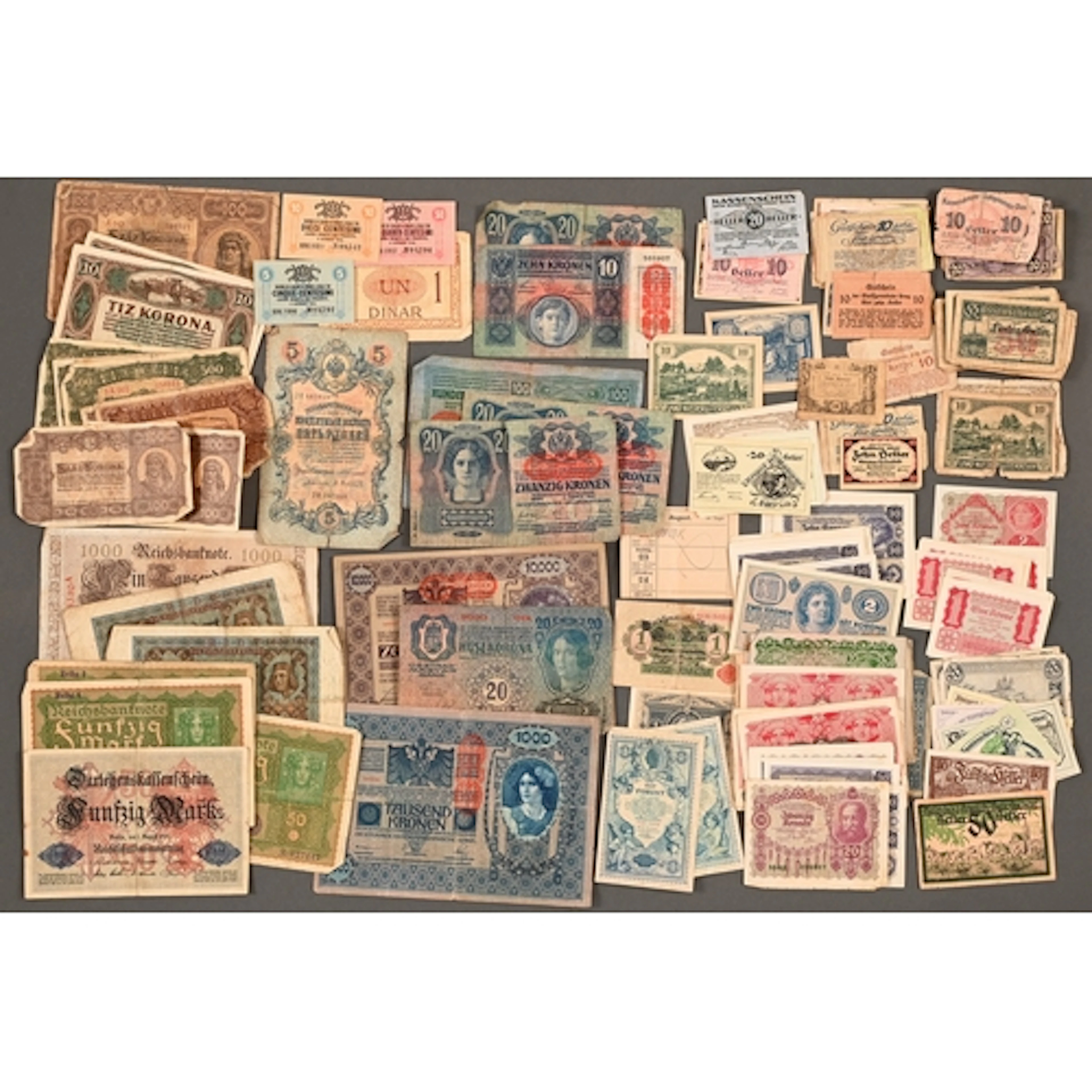 Paper money. Austro-Hungarian Empire and Imperial Germany, m...