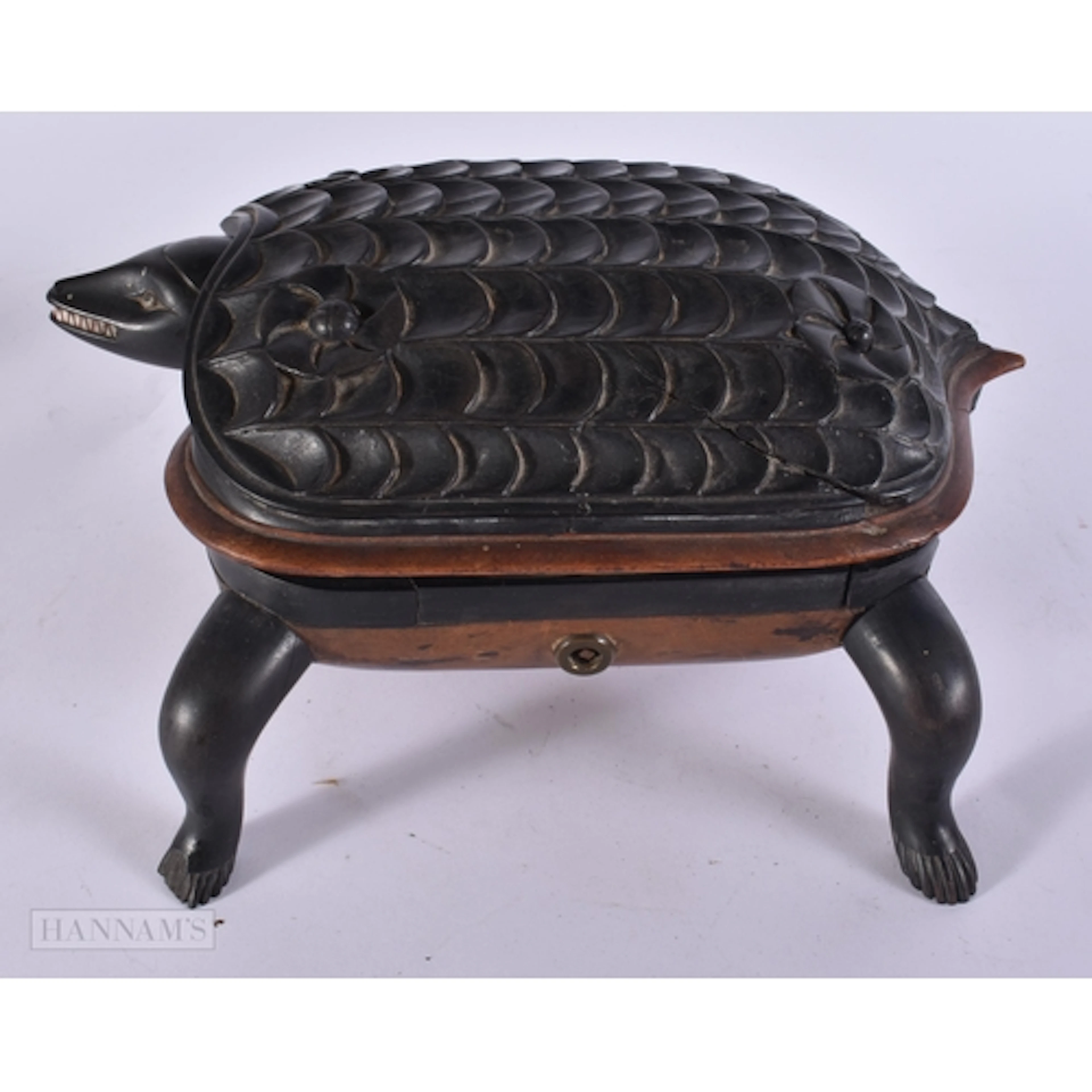 AN ANTIQUE ANGLO INDIAN CARVED COROMANDEL AND HARDWOOD JEWEL...