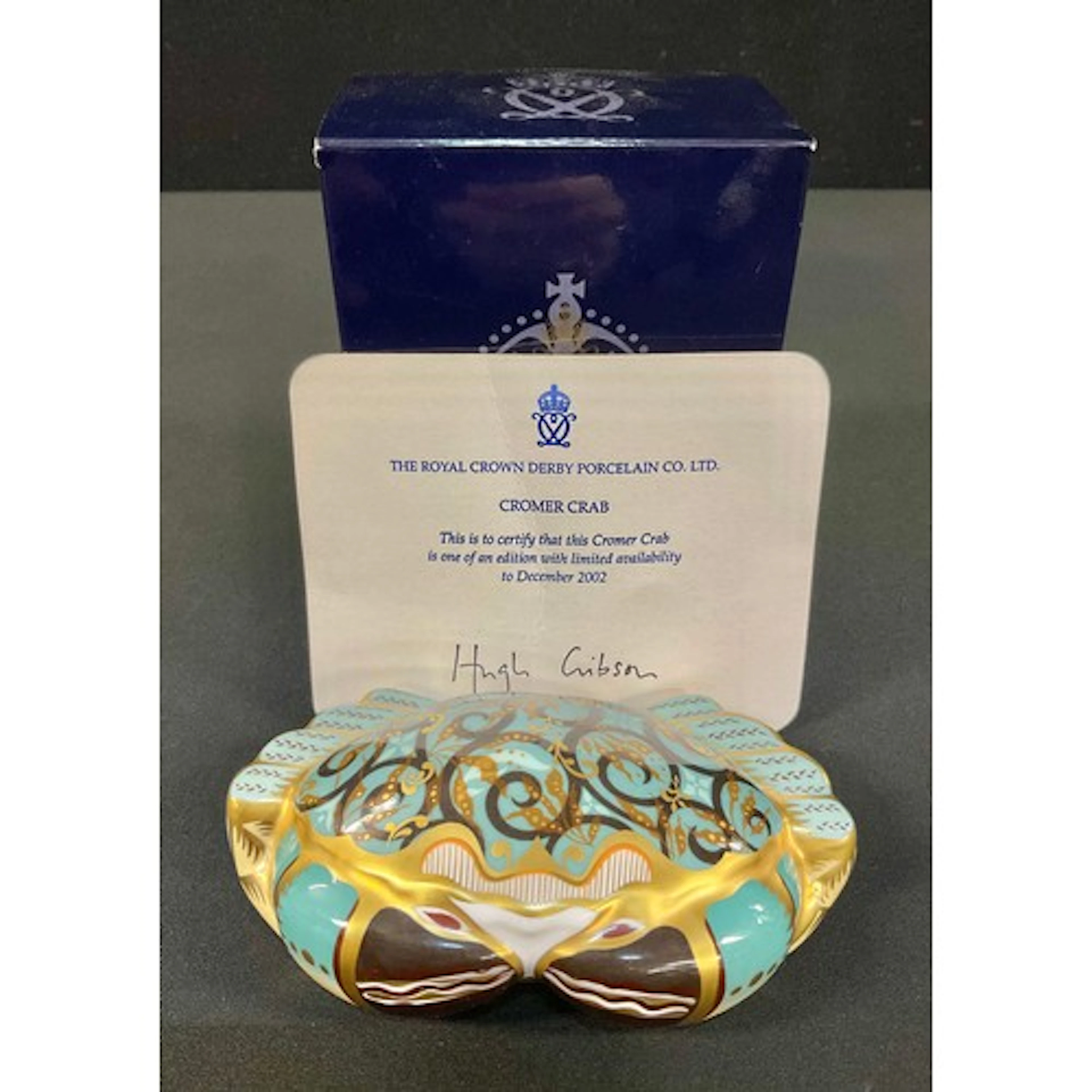 A Royal Crown Derby paperweight, Cromer Crab, exclusive to R...
