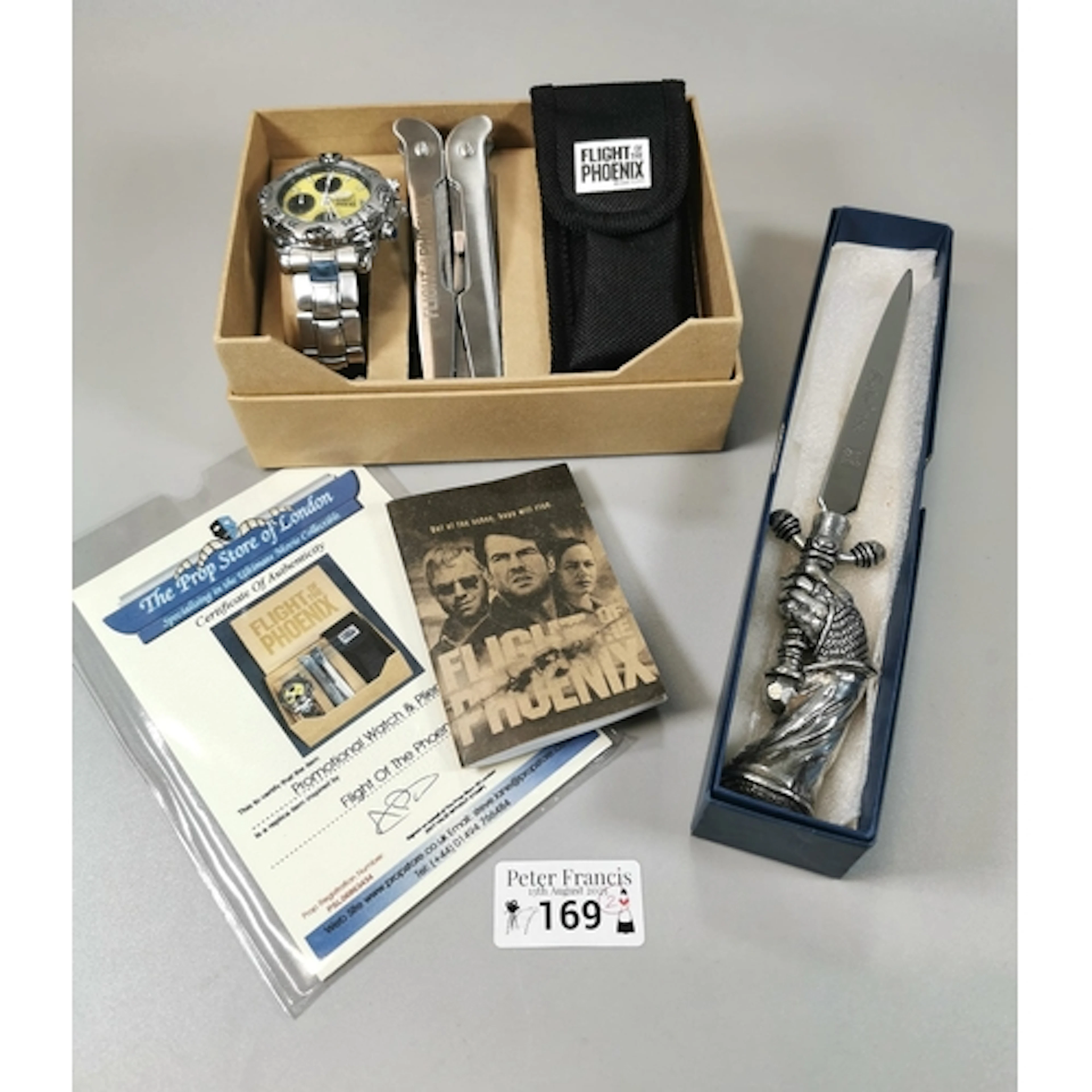 TV and Movie memorabilia - unusual letter knife given to the...