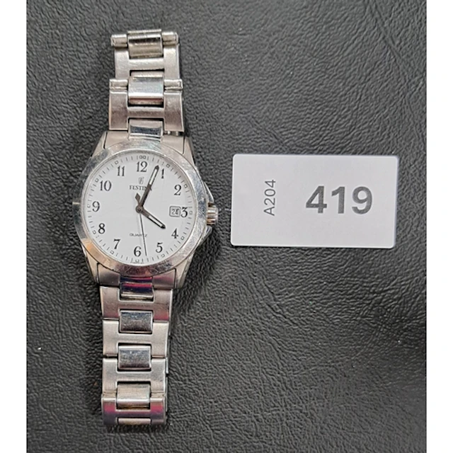 FESTINA WRISTWATCH the white dial with Arabic numerals and ...