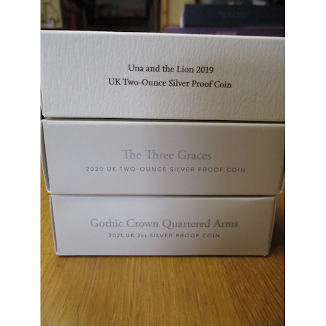 The Great Engravers collection of 2oz £5 boxed silver proofs...