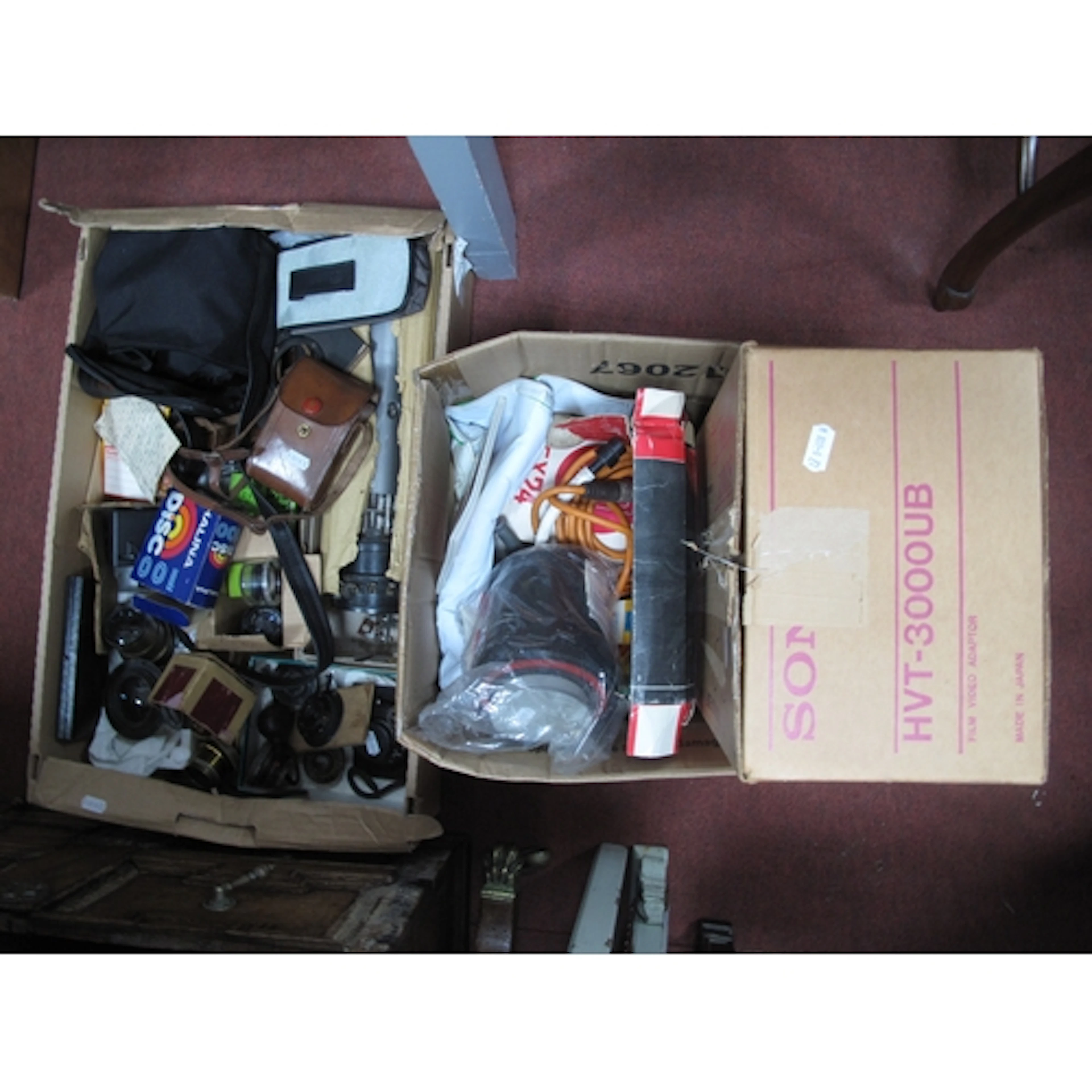 Vintage cameras, lenses and accessories, including a folding...