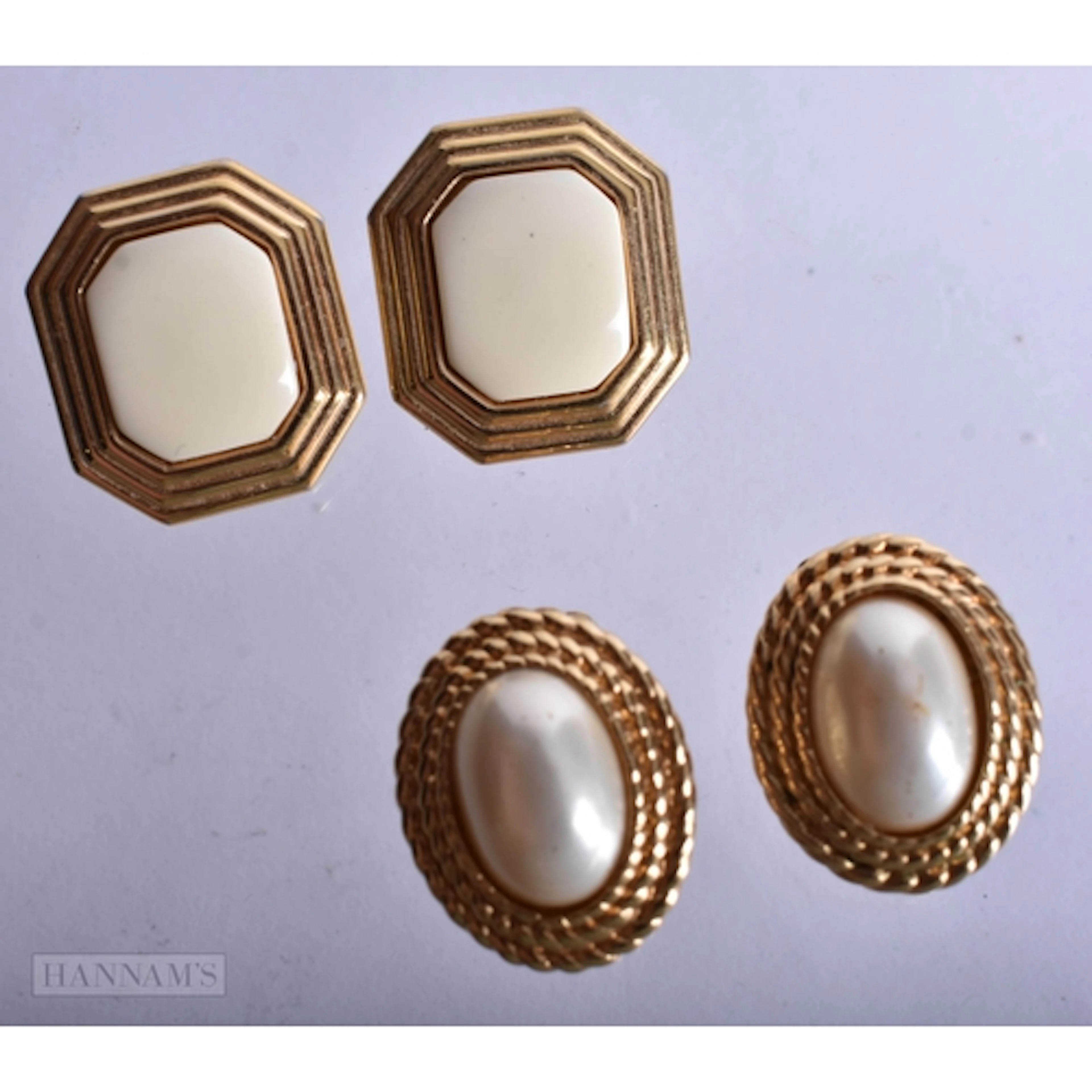 Collection of Christian Dior Gold Tone Clip On Earrings x 2 ...