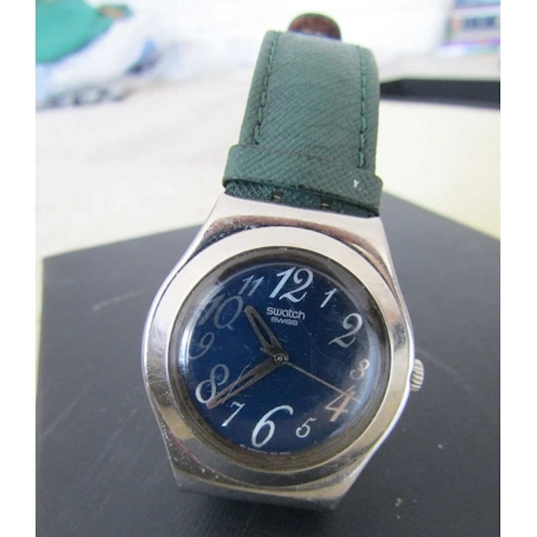 Vintage Swatch Watch with Original Leather Strap