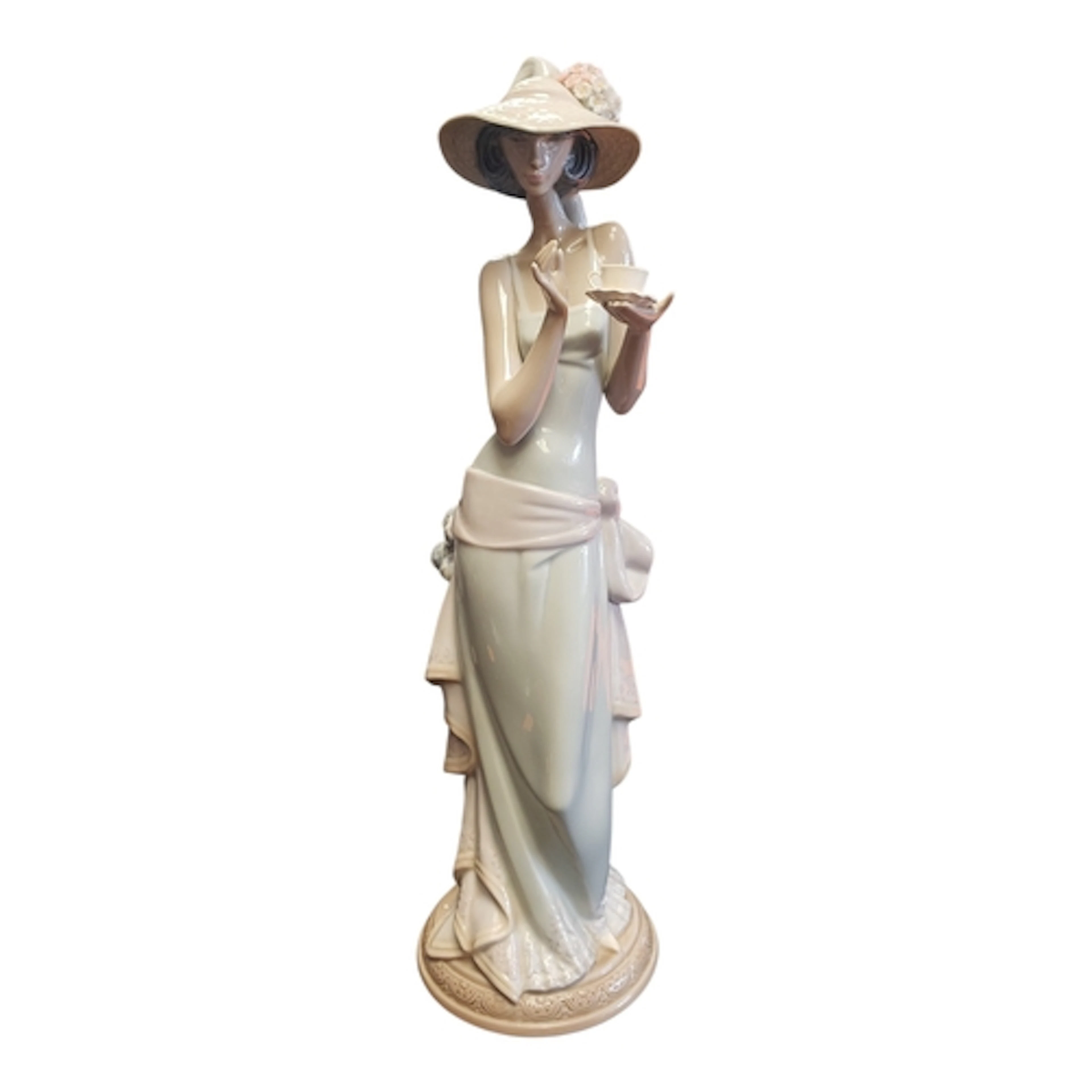 Lladro - Late 20th century porcelain figure titled Tea Time,...
