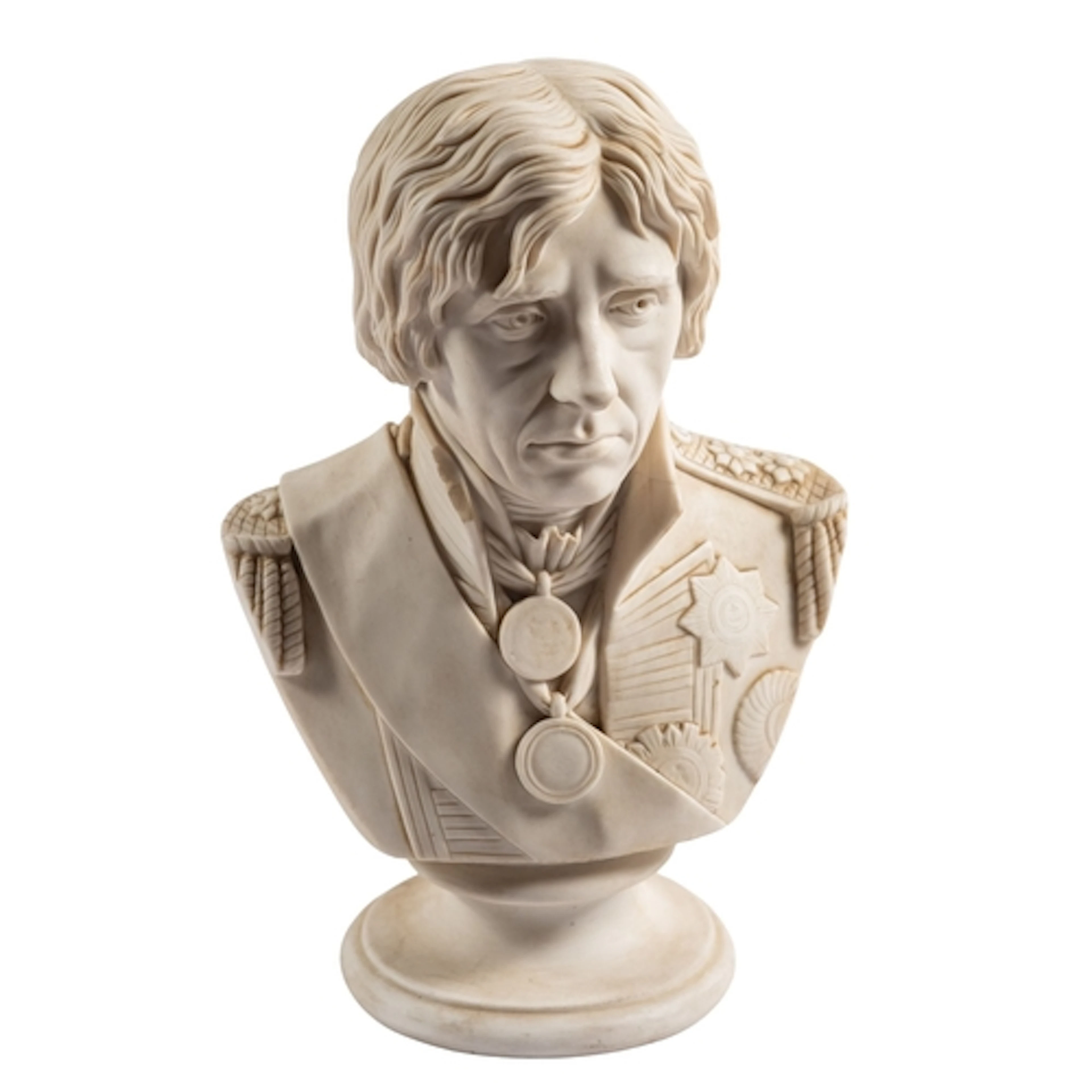 A Coalport John Rose & Co. Parian bust of Admiral Nelson in ...