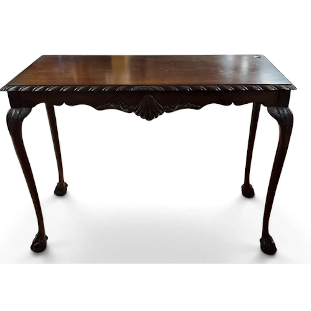 A 20th Century Mahogany Side Table of narrow proportions wit...