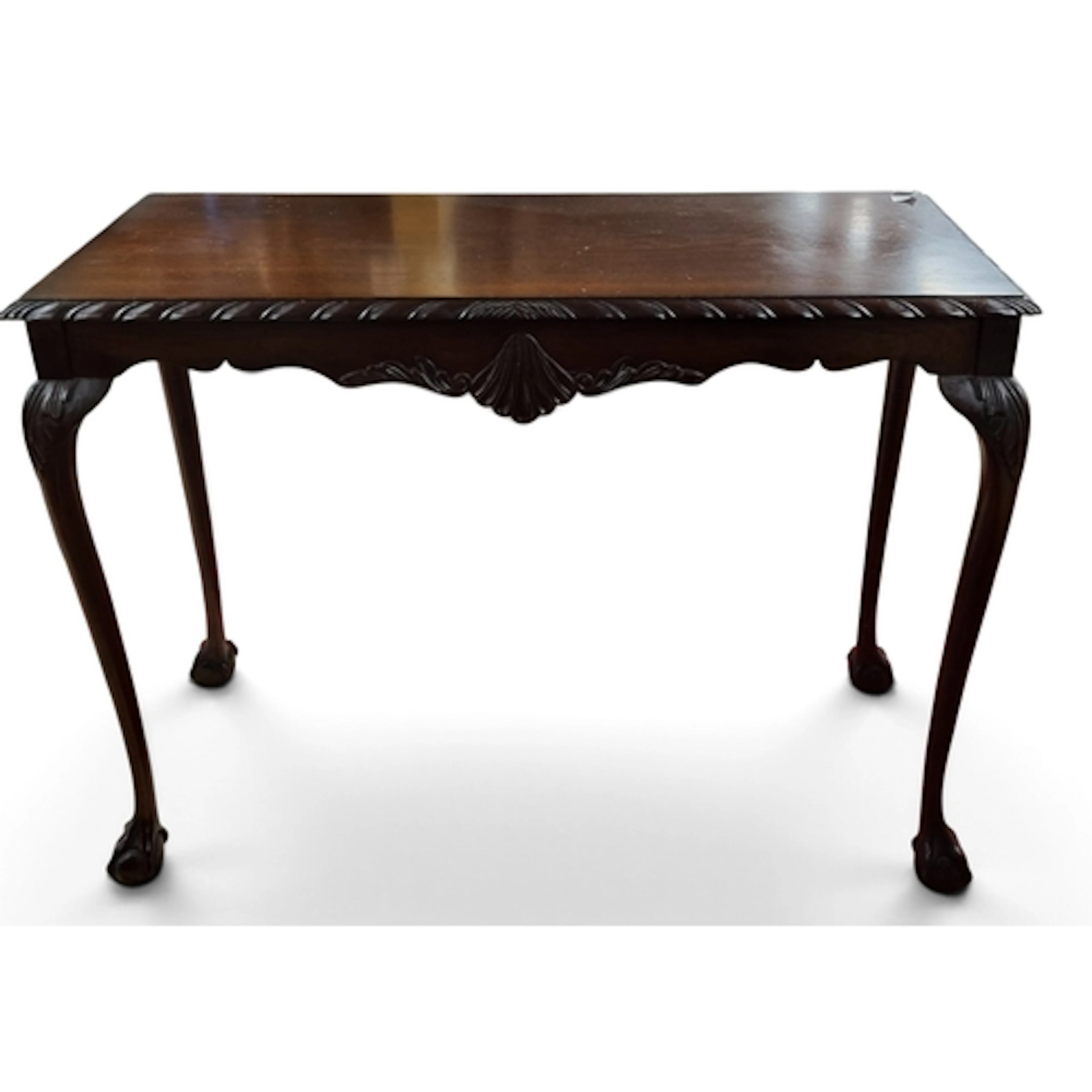 A 20th Century Mahogany Side Table of narrow proportions wit...