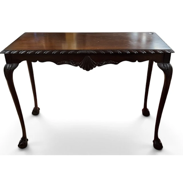 A 20th Century Mahogany Side Table of narrow proportions wit...