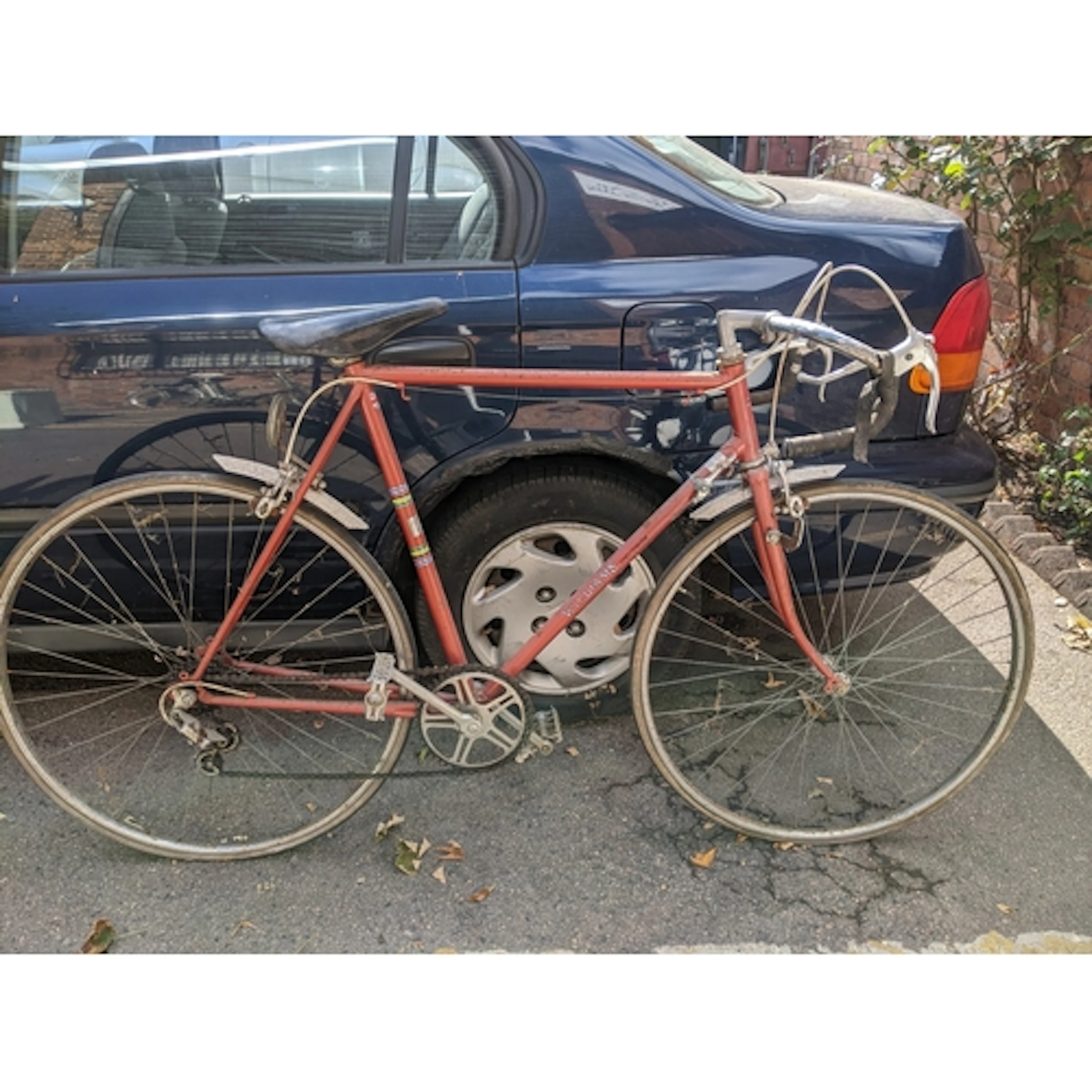 A Williams of Cheltenham rust red framed road bicycle, c1960...