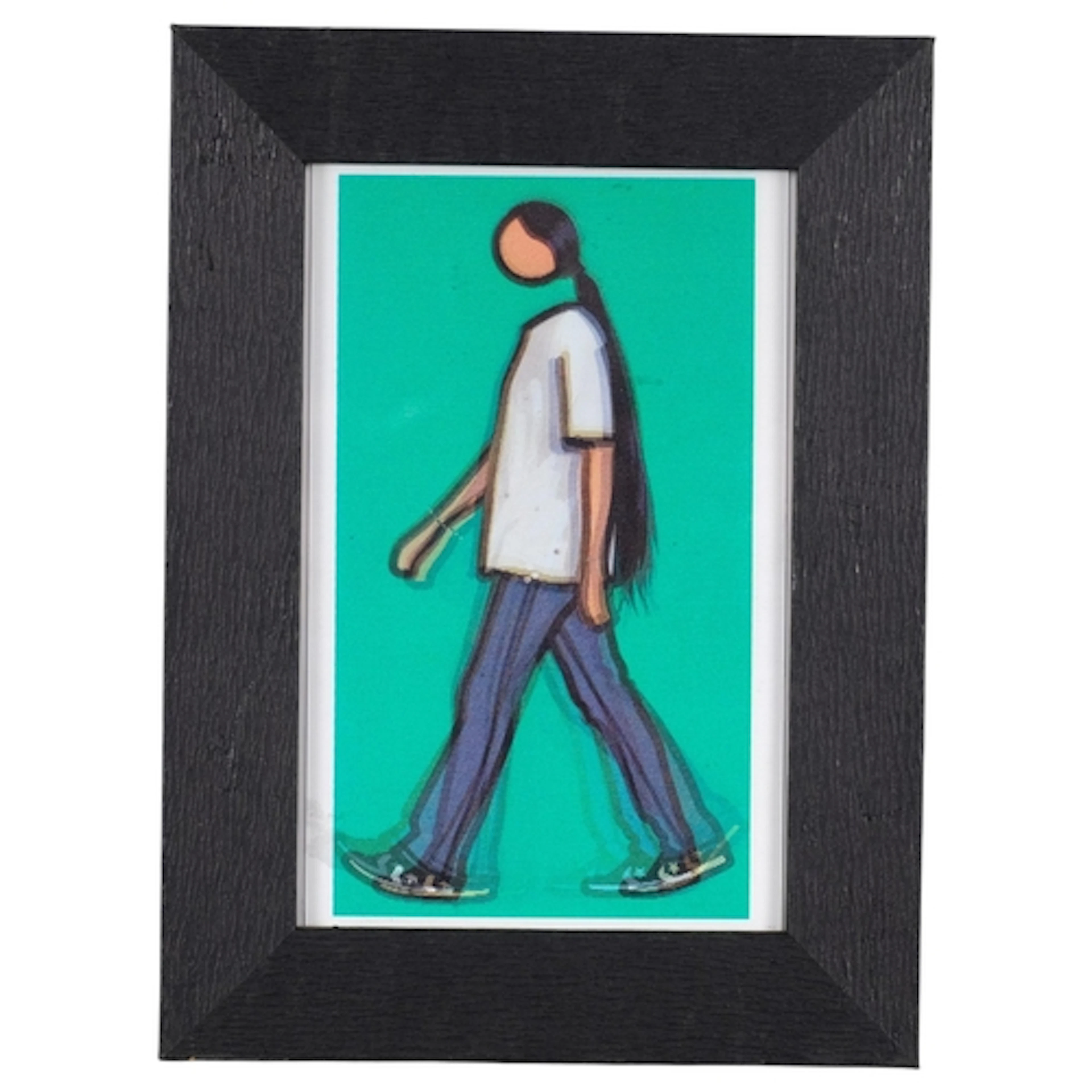 Julian Opie (1958), print in colours (lenticular - moving im...
