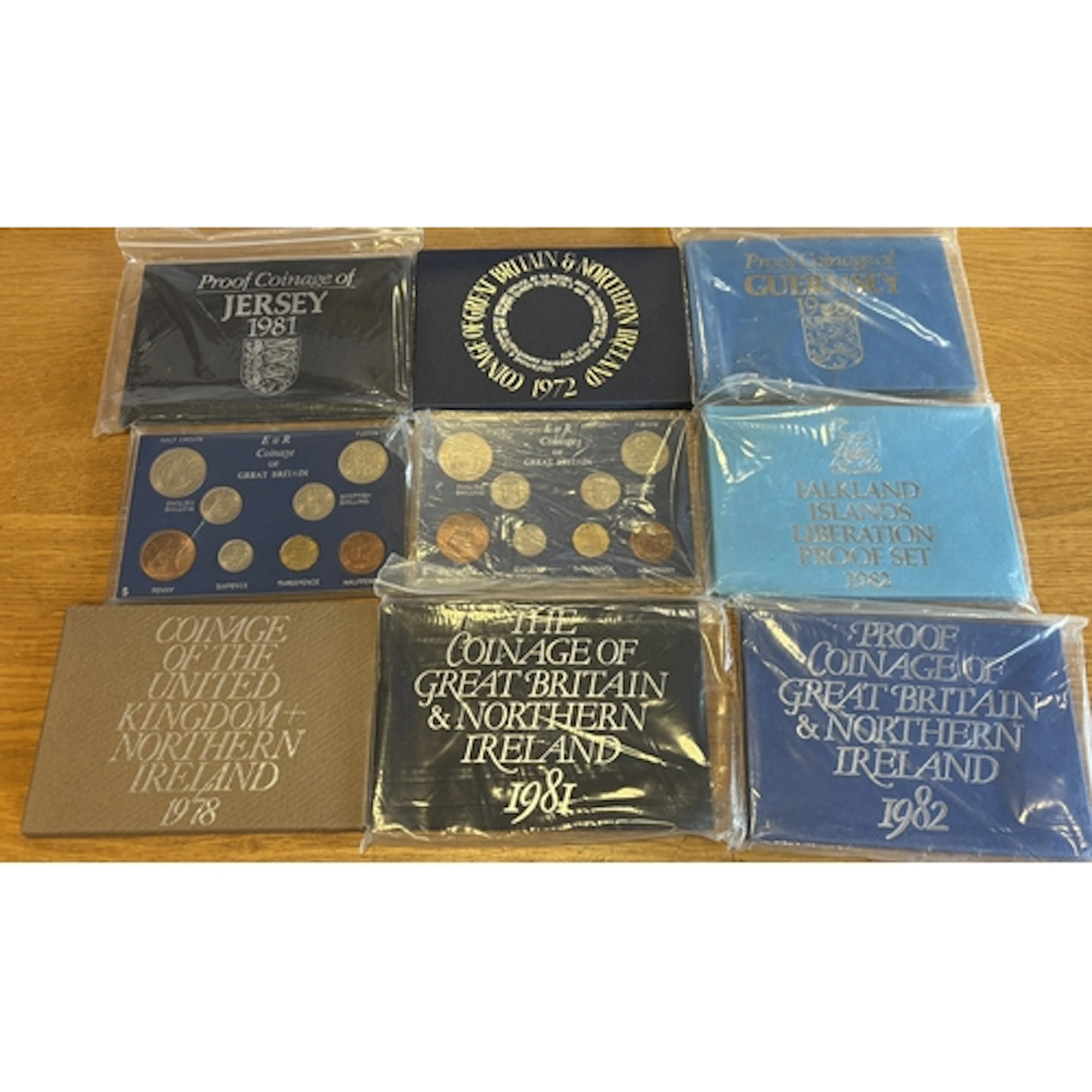 Collection of proof sets FDC, including 1972 (2) - 1978, 198...