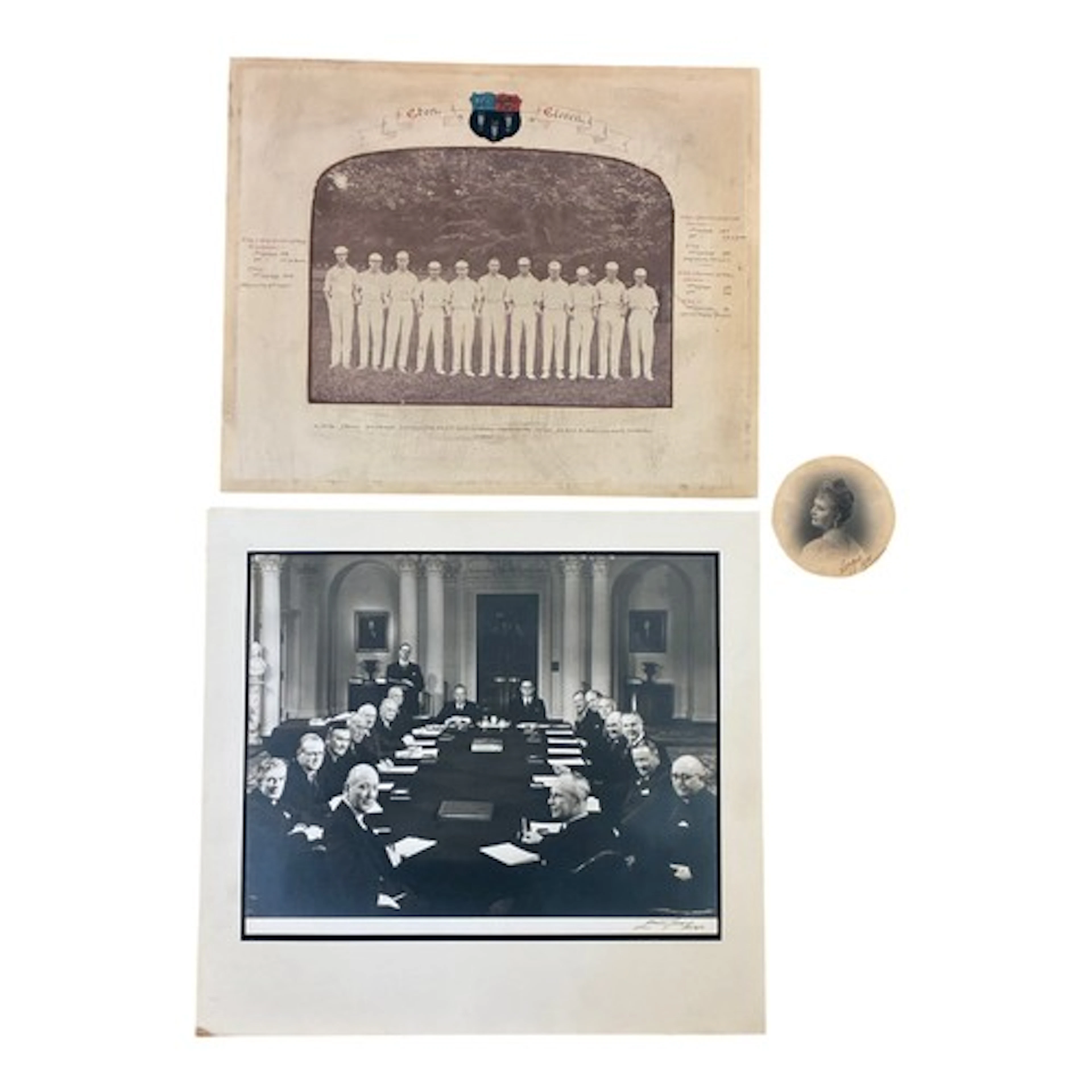 Eton Eleven 1918, a cricket interest black and white photogr...