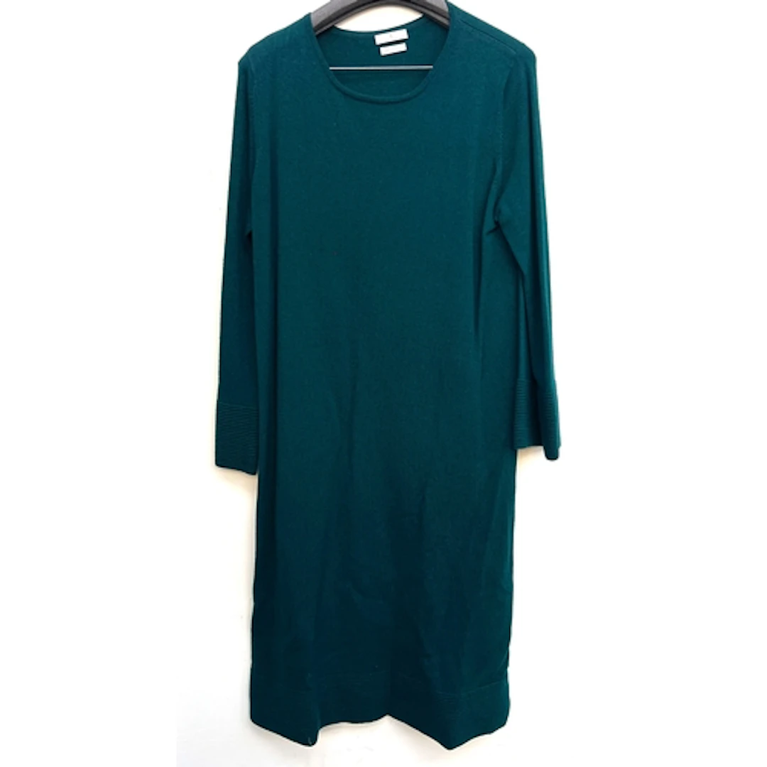 A House of Bruar petrol blue cashmere silk dress, size XL